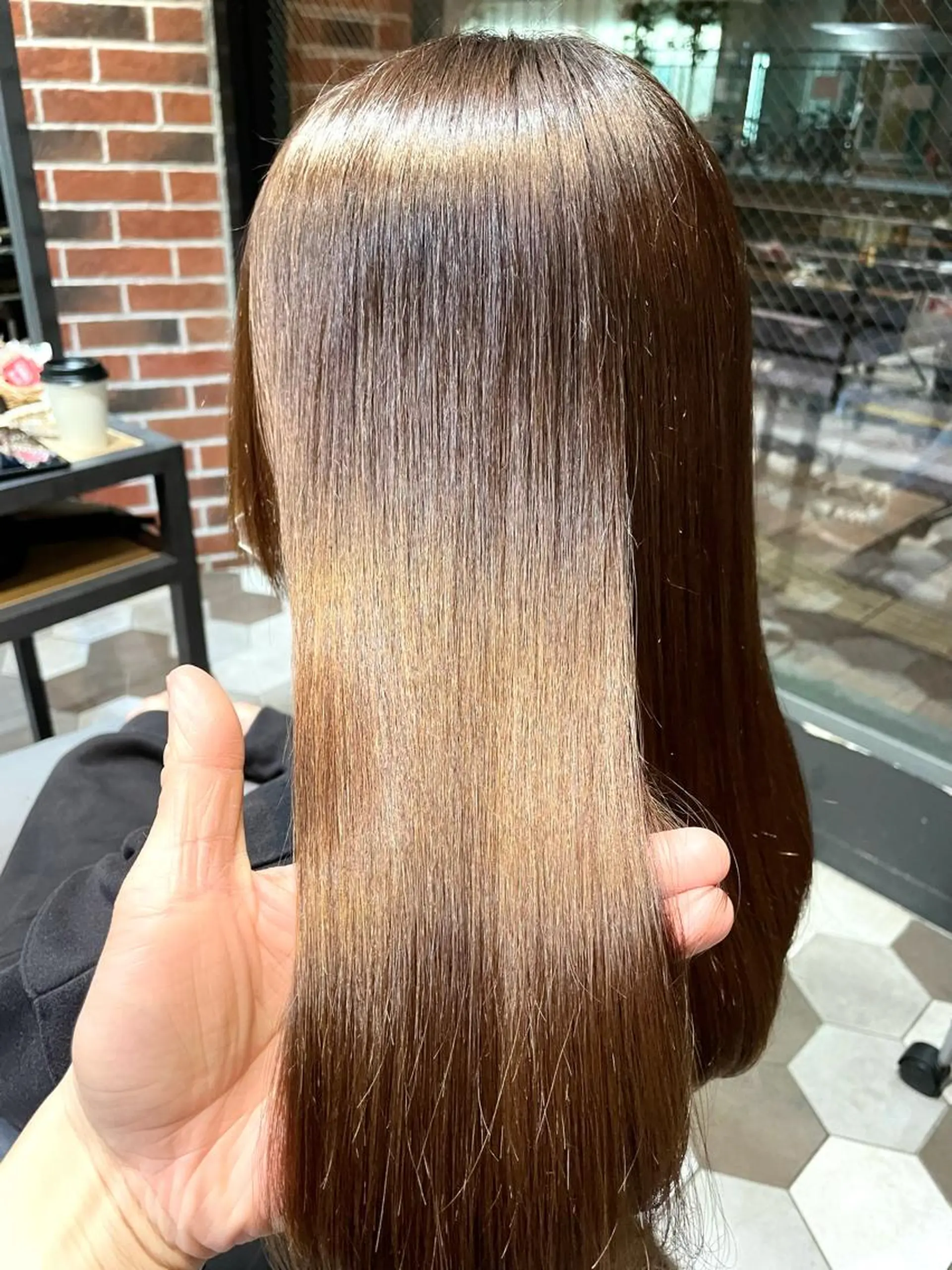 ロング カラー 髪質改善 縮毛矯正 カット ヘアカラー 縮毛矯正 トリートメント 縞田 健一のヘアスタイル