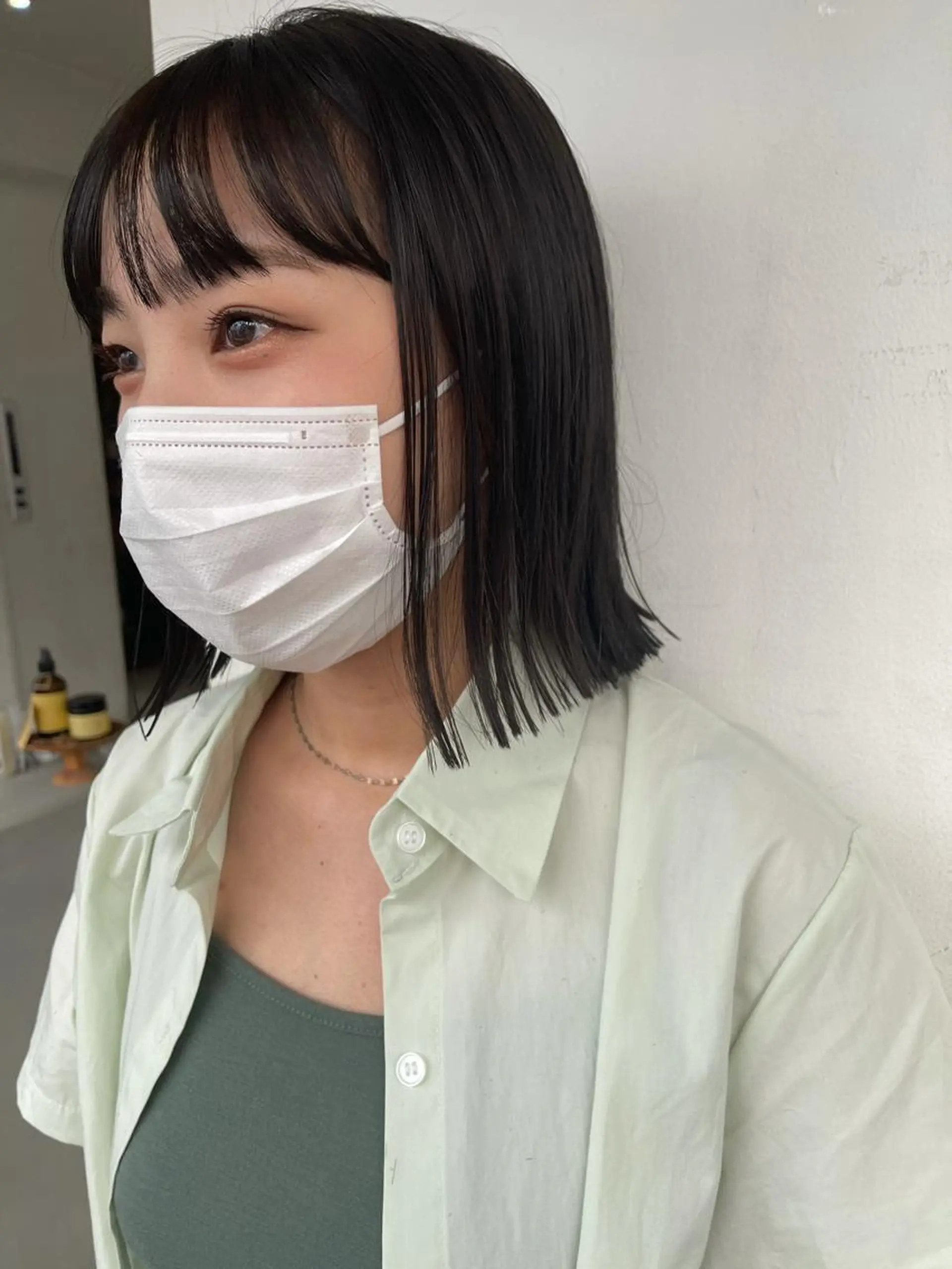 ショート カラー 切りっぱなしボブ ボブ ヘアカラー トリートメント pole/apartment所属・💓パーマ，💗 レイヤーカットのヘアスタイル