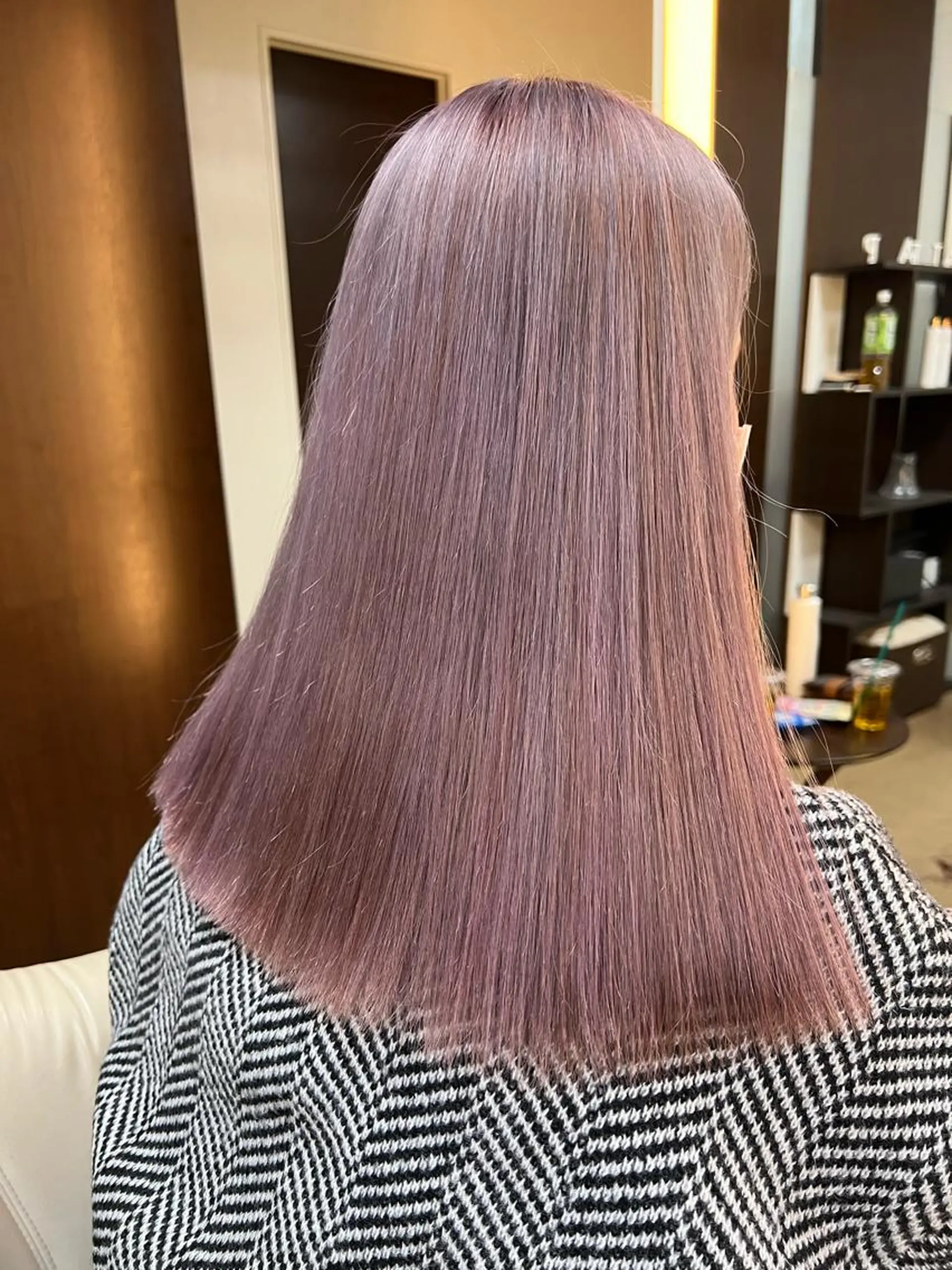 カラー ダブルカラー ラベンダーカラー ラベンダーグレー ALEAP himekaのヘアスタイル