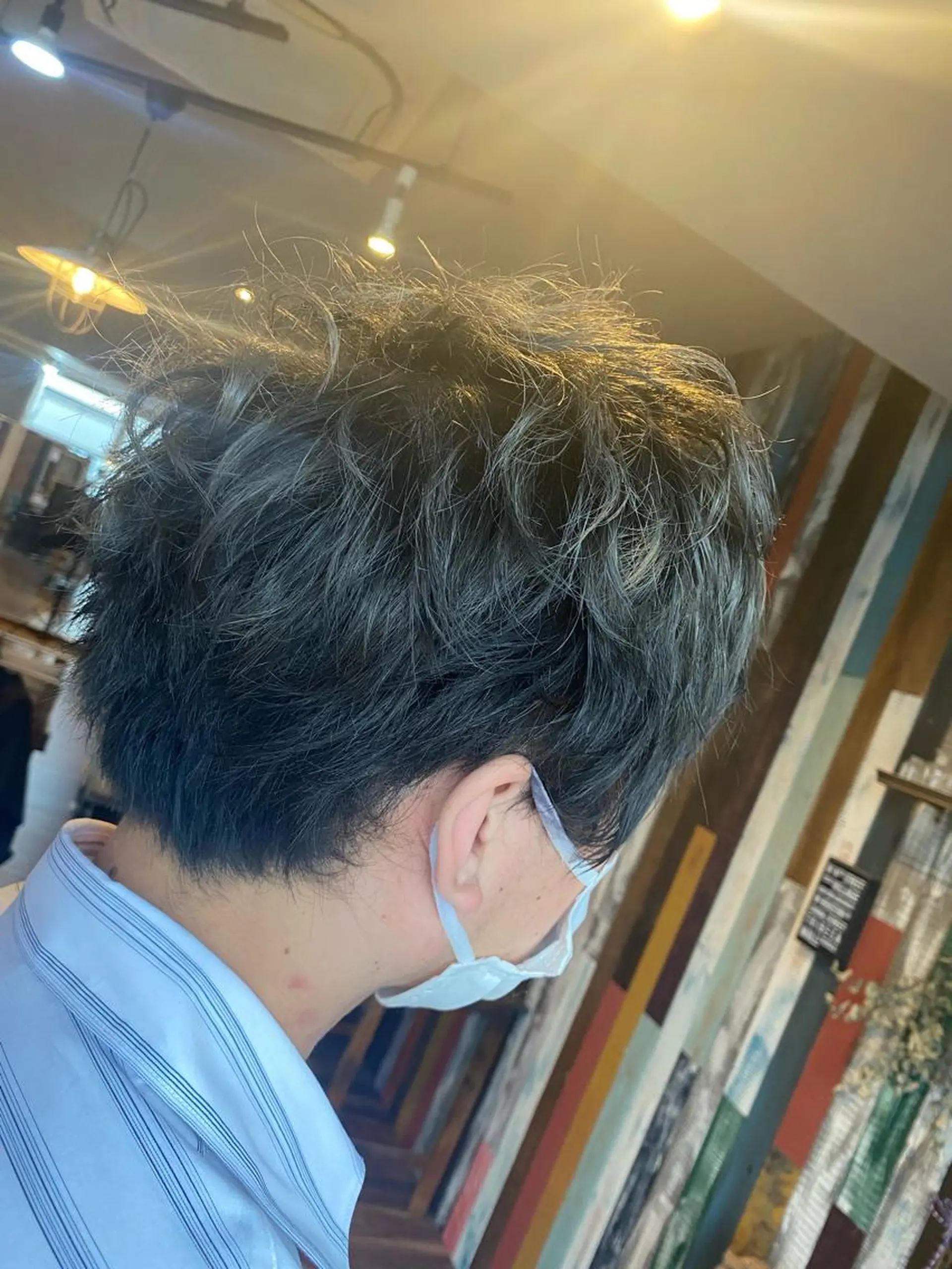 ショート カラー メンズ メンズブリーチ ブリーチ グレージュ ハイライト/インナー /ブリーチ/レイヤーのヘアスタイル