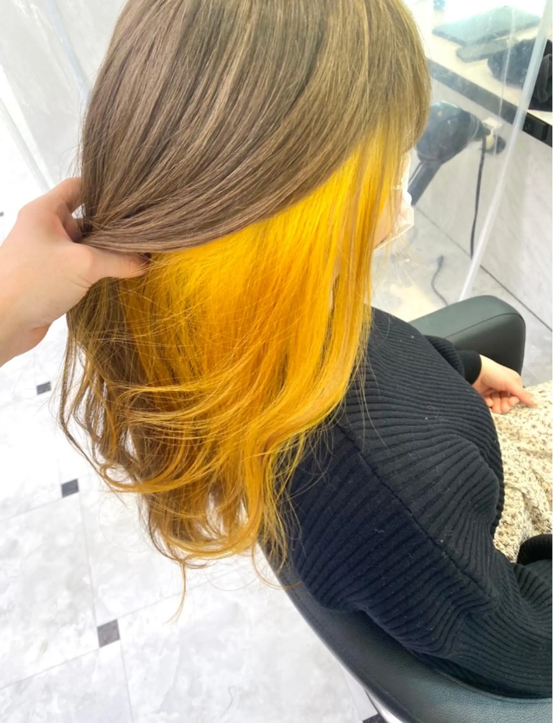 ロング カラー ヘアアレンジ レイヤーダブルカラー KYONのヘアスタイル