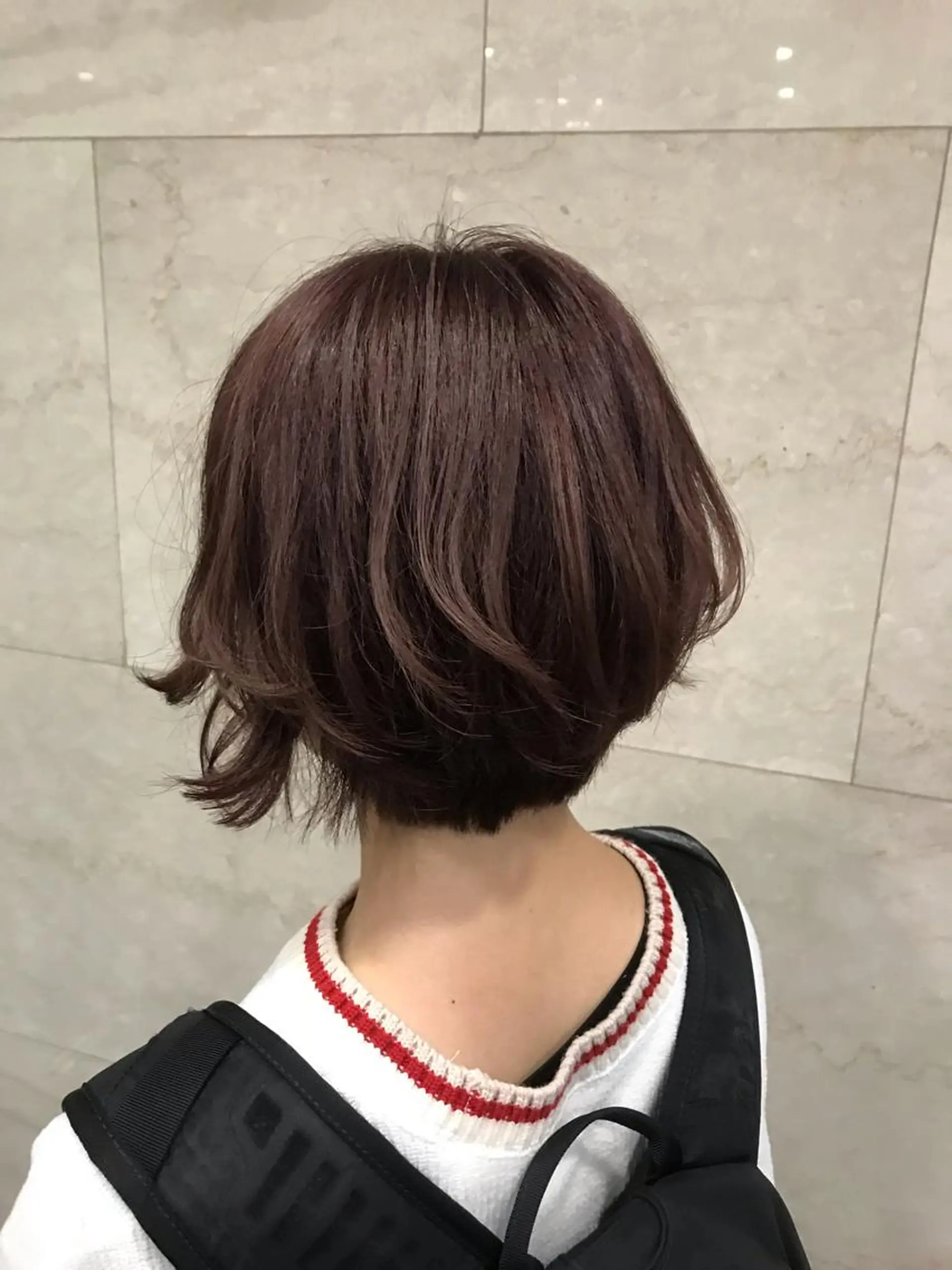 ショート カラー ベージュカラー ピンクカラー ピンクベージュ ere hair salonのヘアスタイル