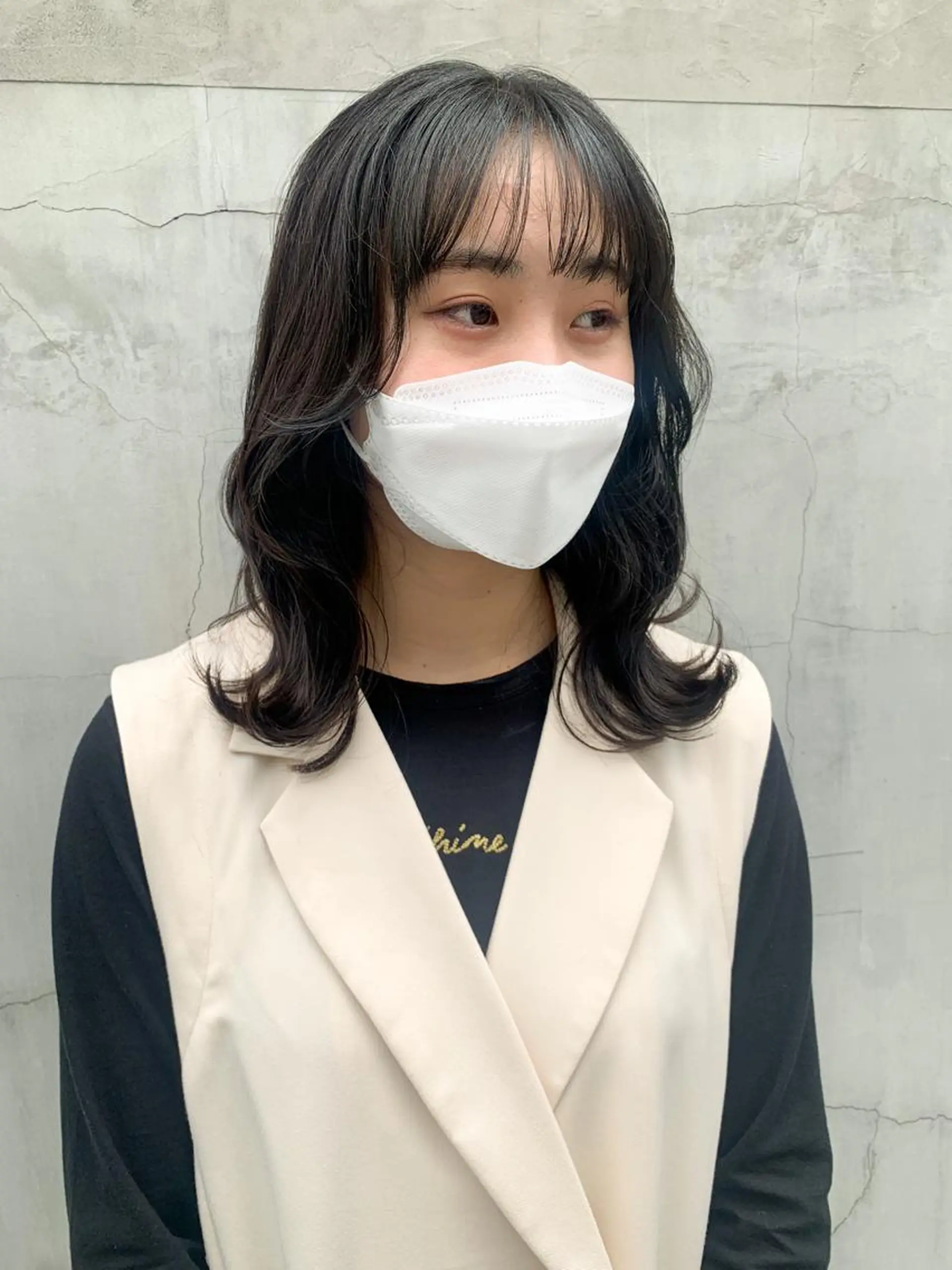 ミディアム カラー ヘアアレンジ カット ヘアカラー トリートメント yuka .のヘアスタイル