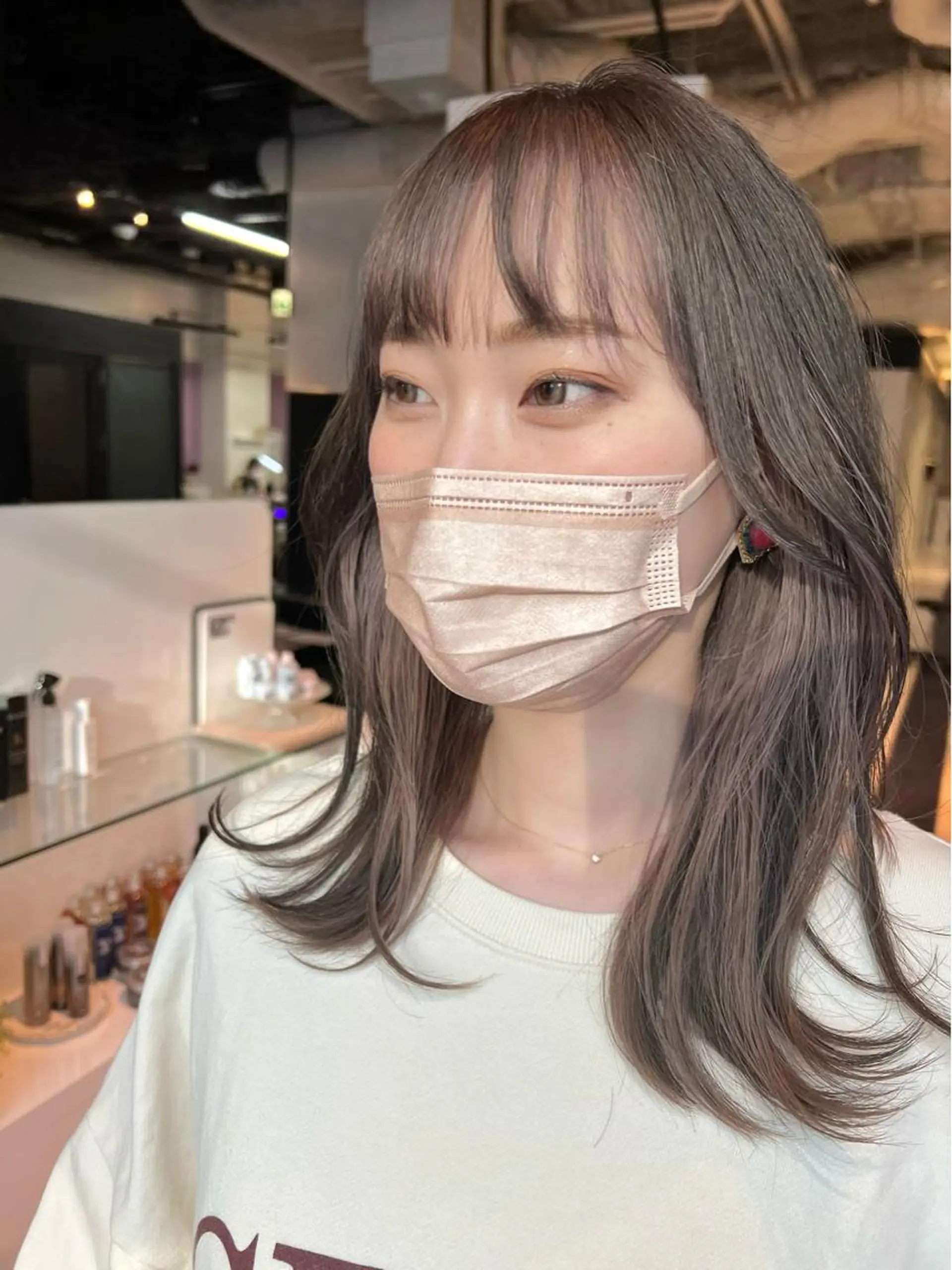 ミディアム カラー 谷町/Le'a /竹原しおなのヘアスタイル