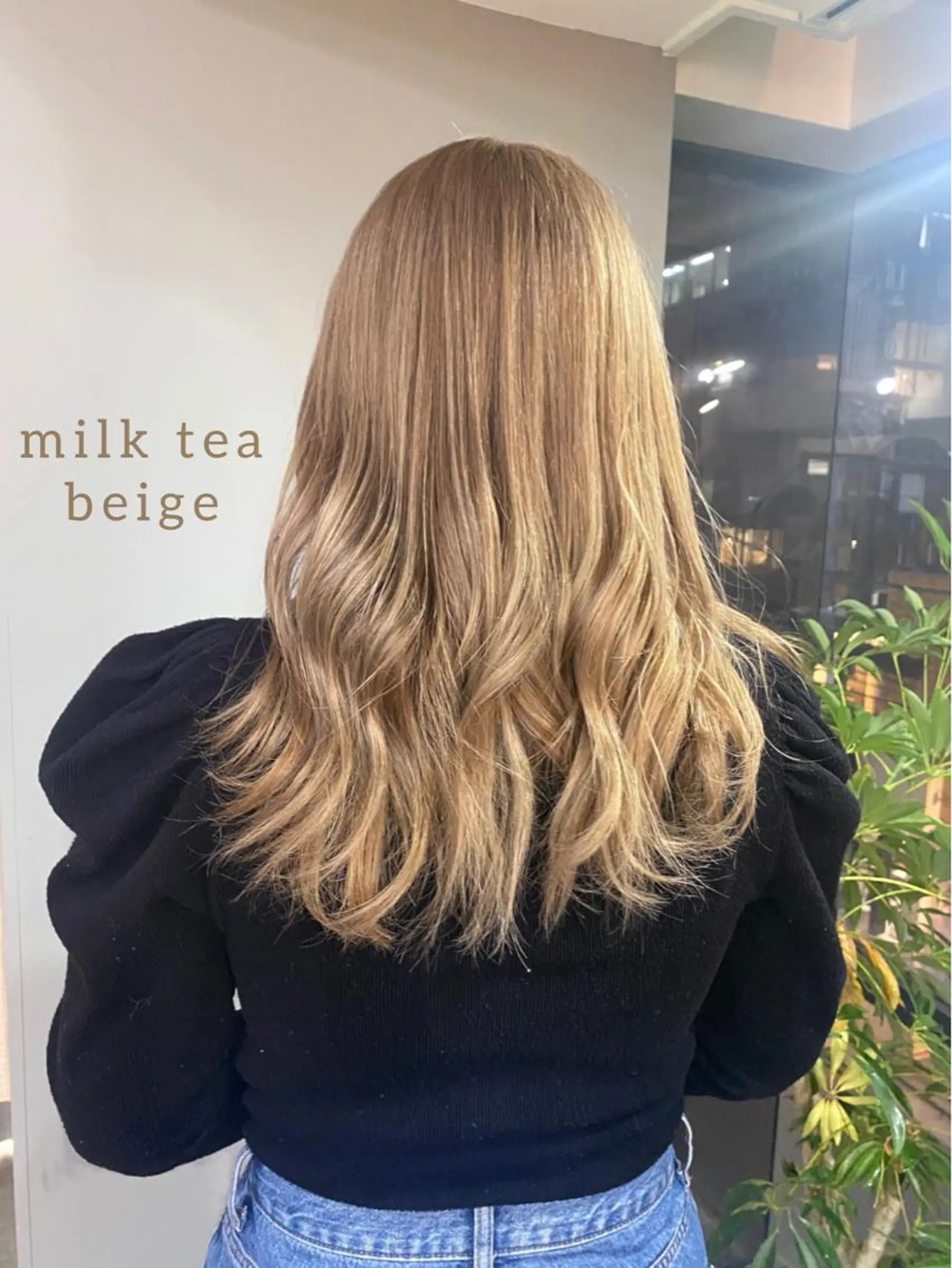 セミロング カラー ヘアアレンジ ベージュカラー ブリーチ ダブルカラー ミルクティーベージュ ヘアカラー ボブ /ニュアンス/ satomi🧸💖のヘアスタイル