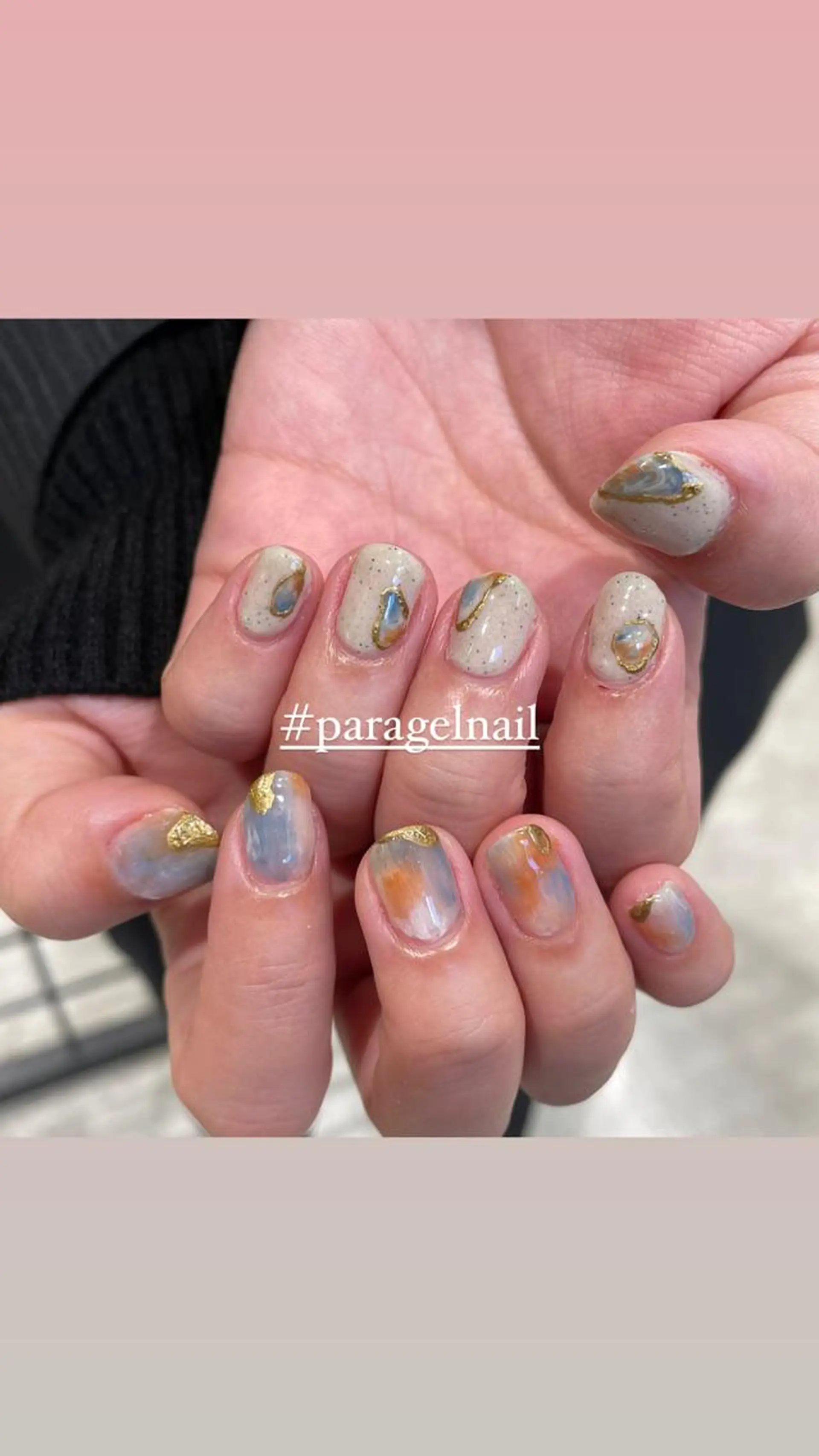 ネイル ジェルネイル パラジェル ハンドネイル 淡色ネイル 🎀moeのネイルデザイン