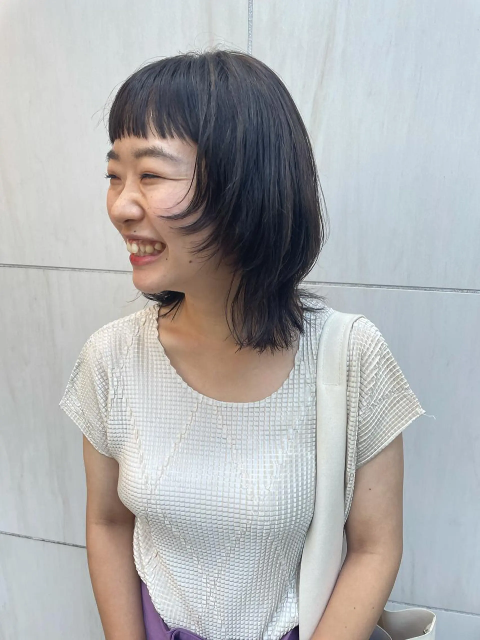 ミディアム カラー パーマ ヘアアレンジ メンズ キッズ ネイル マツエク・マツパ マッシュウルフ マッシュ メンズウルフカット ウルフカット カット ヘアカラー トリートメント tatsumi/ボブ ウルフ/レイヤーのヘアスタイル