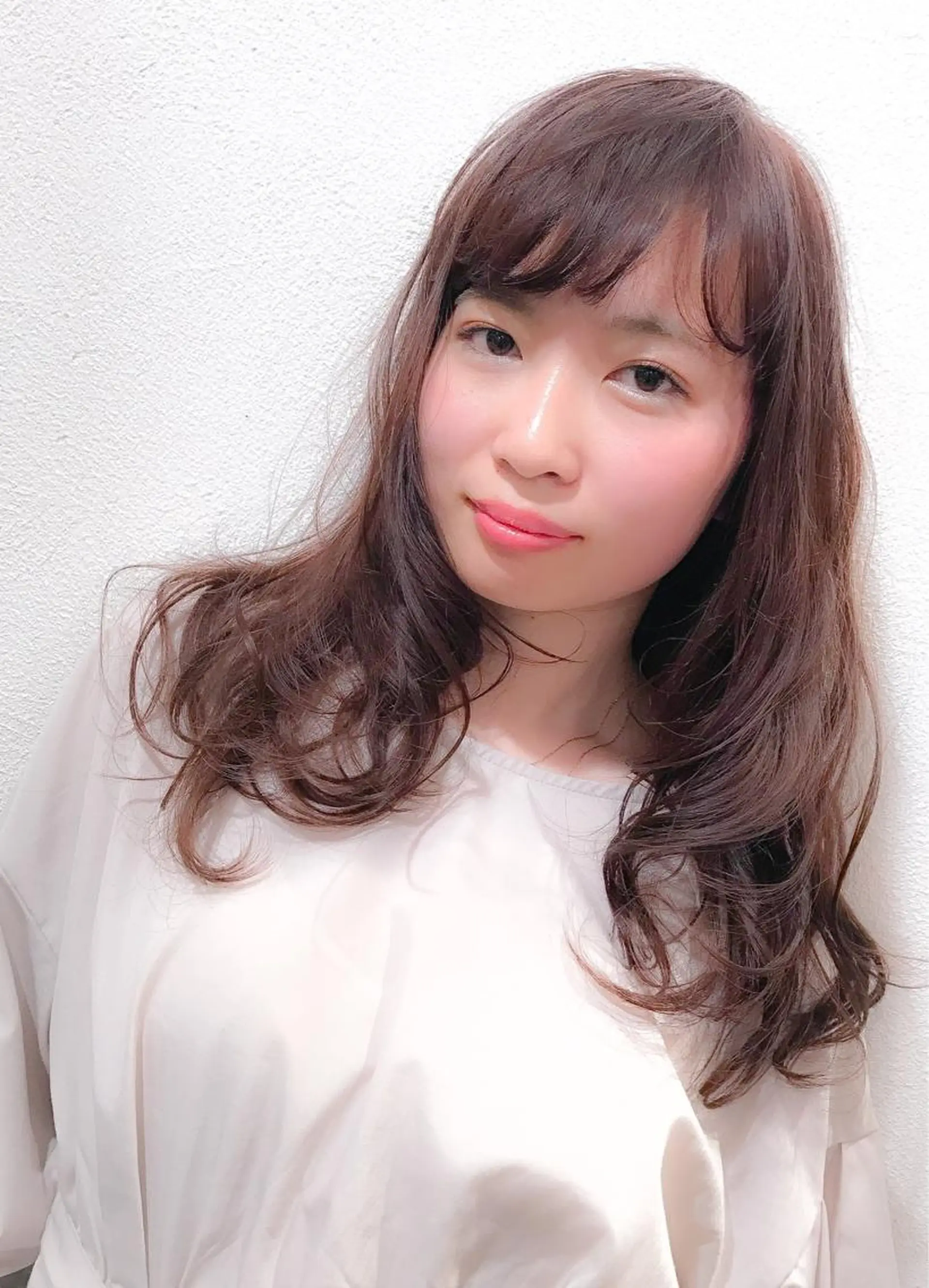 ロング カラー パーマ ヘアアレンジ にしだ まりえのヘアスタイル