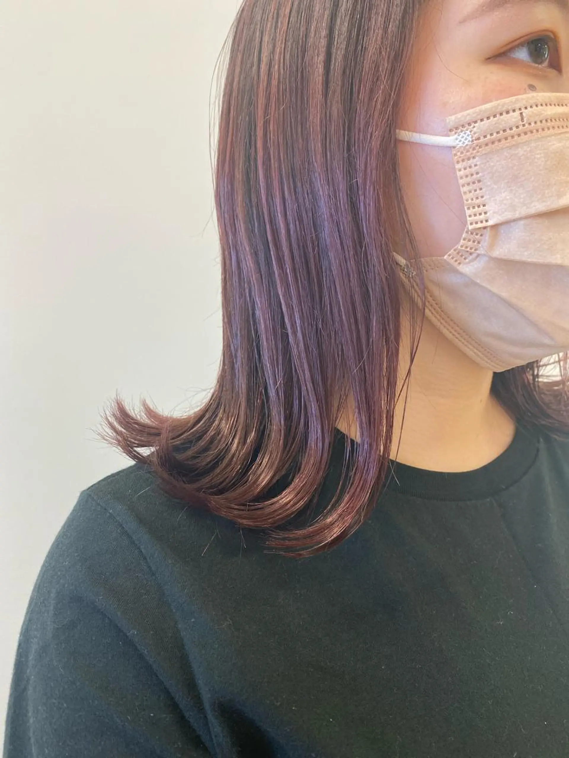 ミディアム カラー ヘアカラー トリートメント レイヤー/ウルフ🤎 mayo.のヘアスタイル