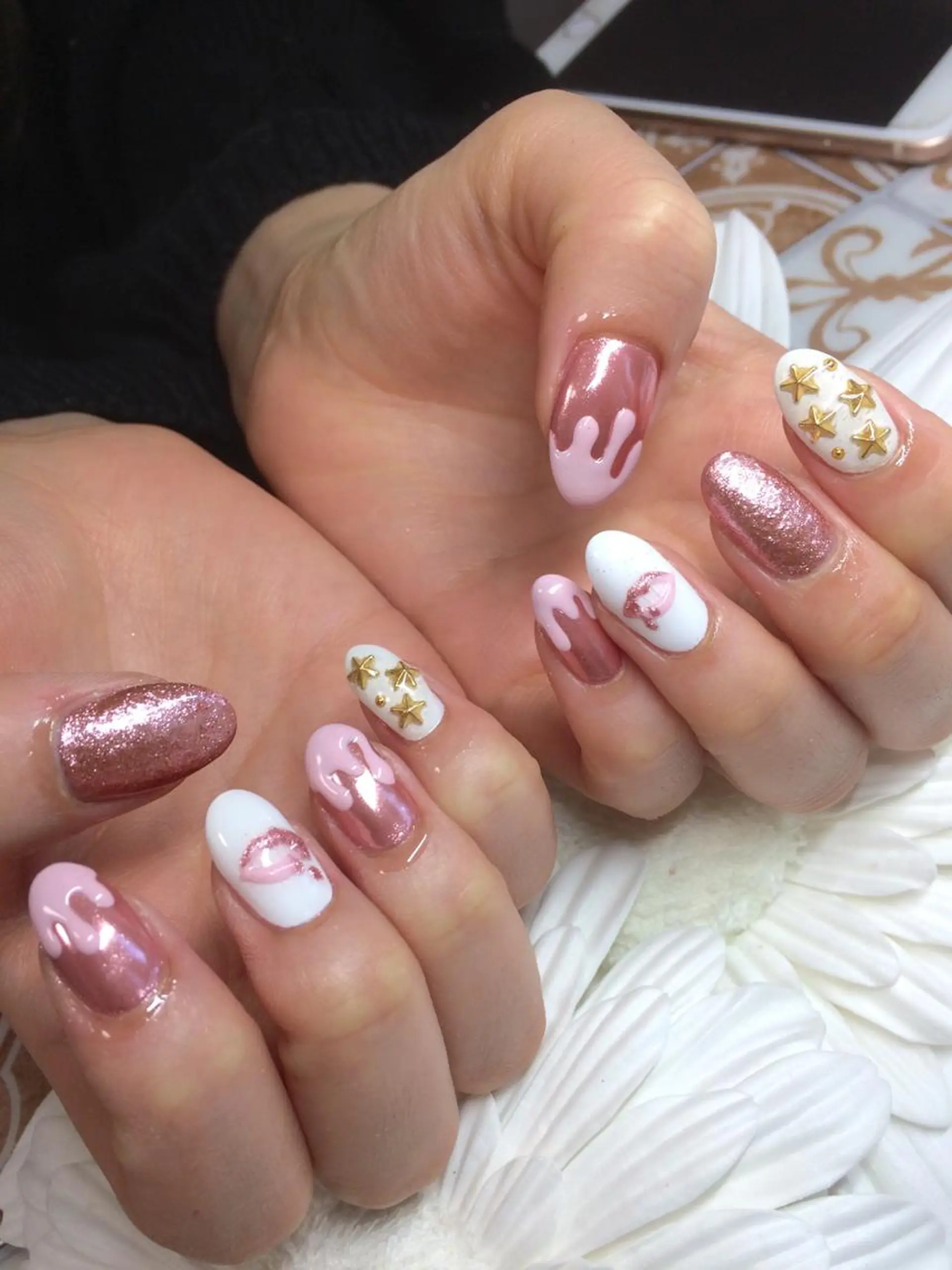 ネイル ピンク ハンドネイル Nailsalon E's cafeのネイルデザイン