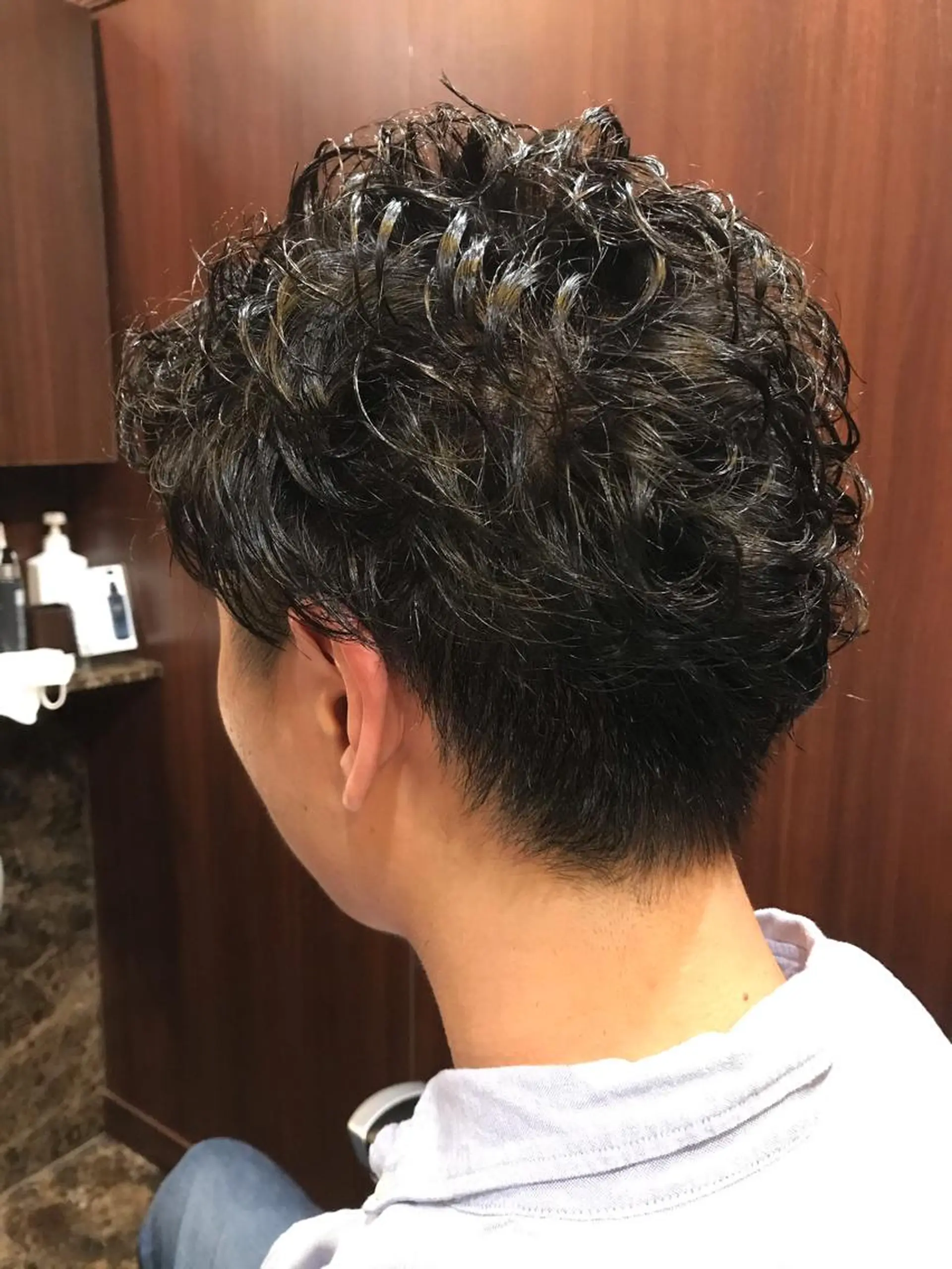 ショート パーマ メンズ 野川 純麗のヘアスタイル