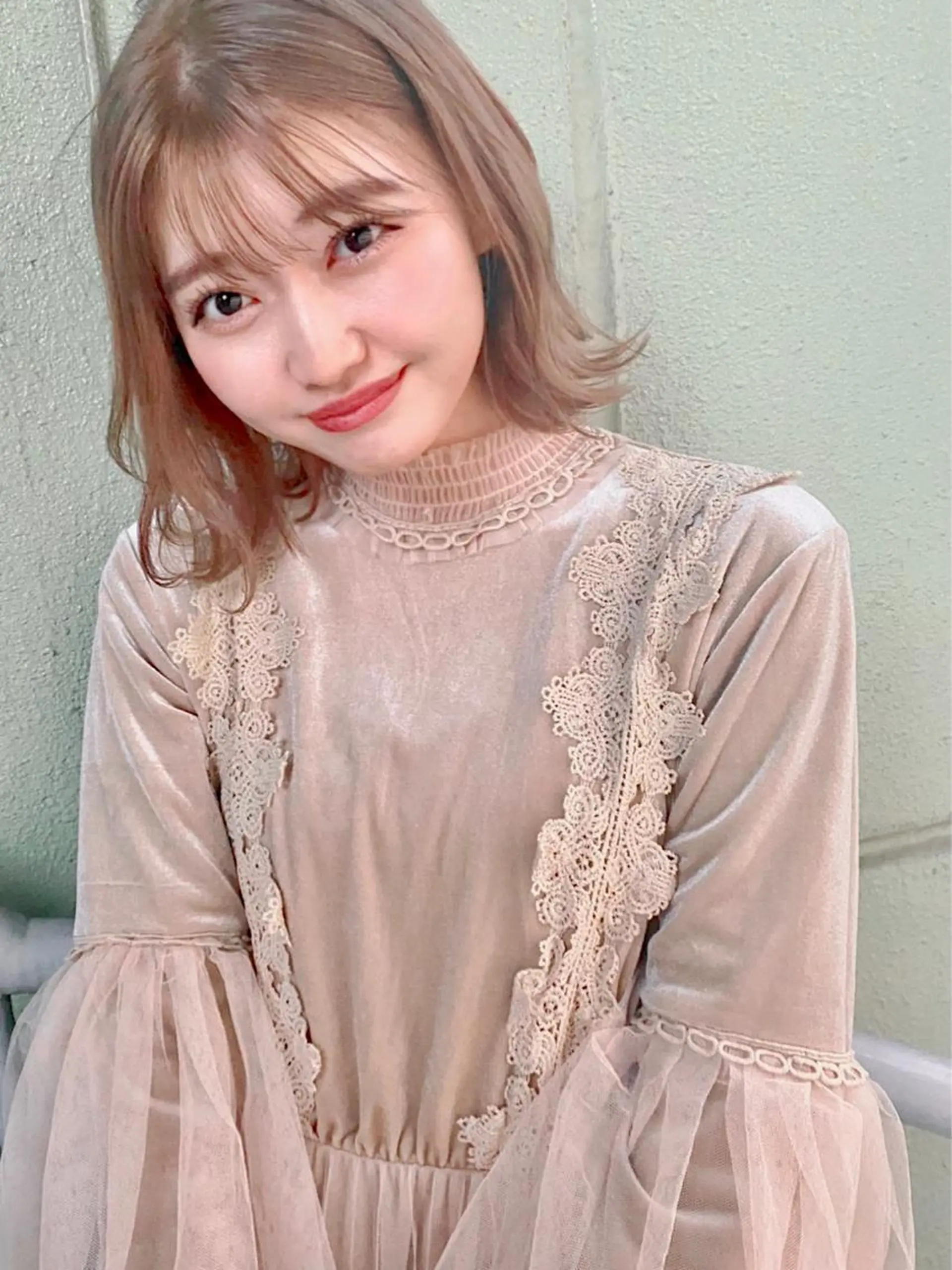 ミディアム カラー ベージュカラー ミルクティーベージュ 🫧似合わせヘア/ 副店長＊千葉のヘアスタイル