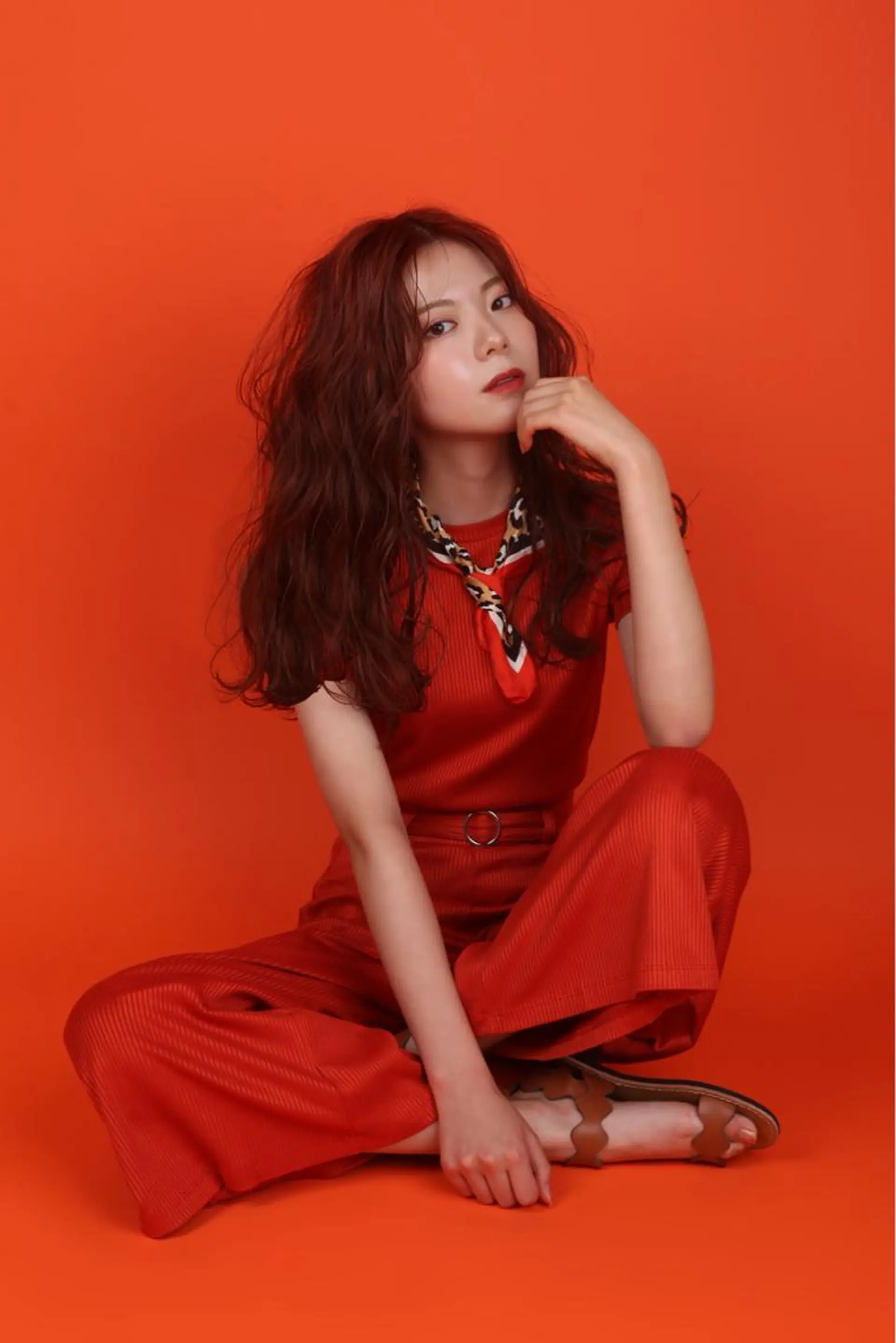 ロング カラー オレンジ くせ毛 ヘアカラー トリートメント デザインカラー🌈 高木リョウのヘアスタイル