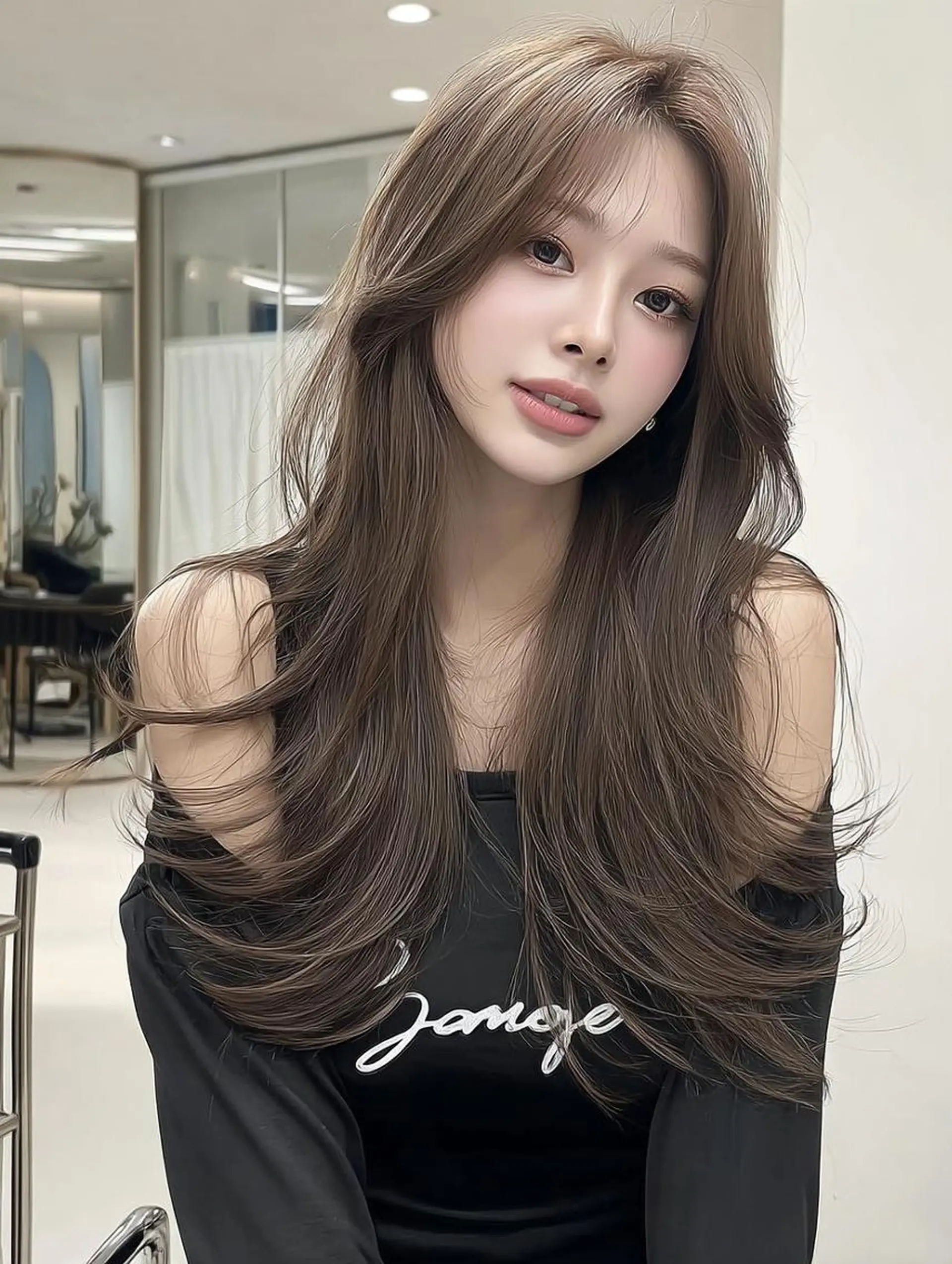 ロング ナカグラ アサミのヘアスタイル