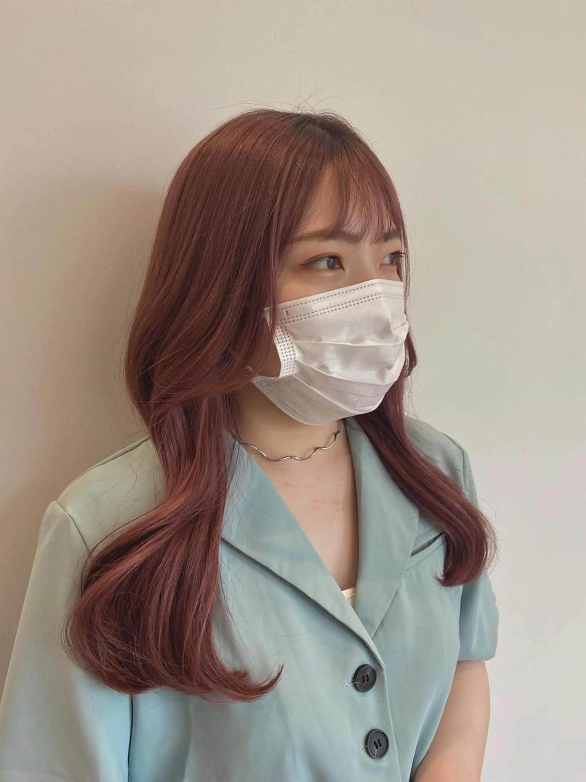 ロング カラー ベージュカラー ブリーチ ピンクカラー ピンクベージュ 和歌山韓国ヘア🌙 MOEのヘアスタイル