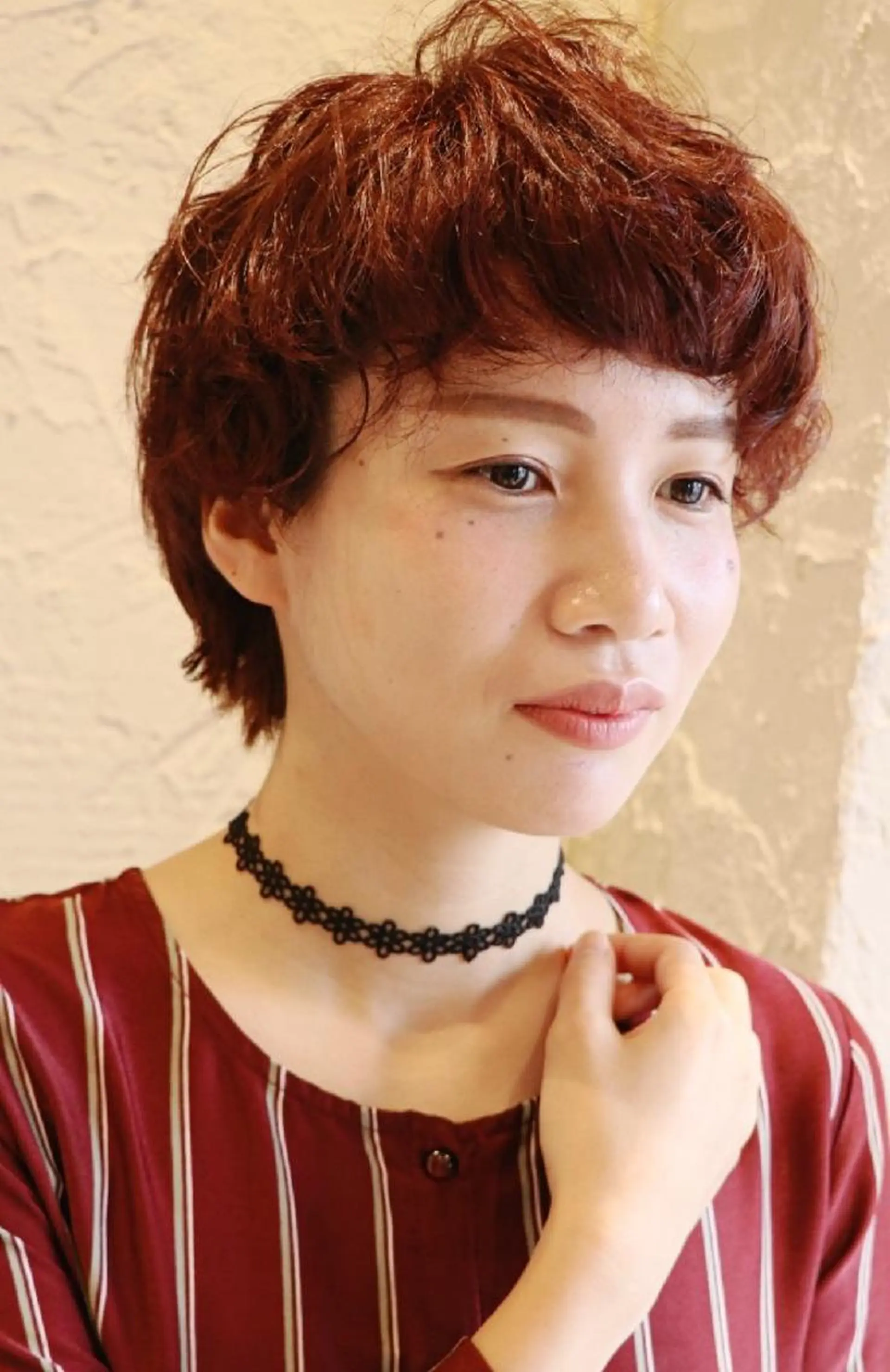 ショート カラー パーマ アディクシーカラー イルミナカラー デジタルパーマ 徳永 博志のヘアスタイル