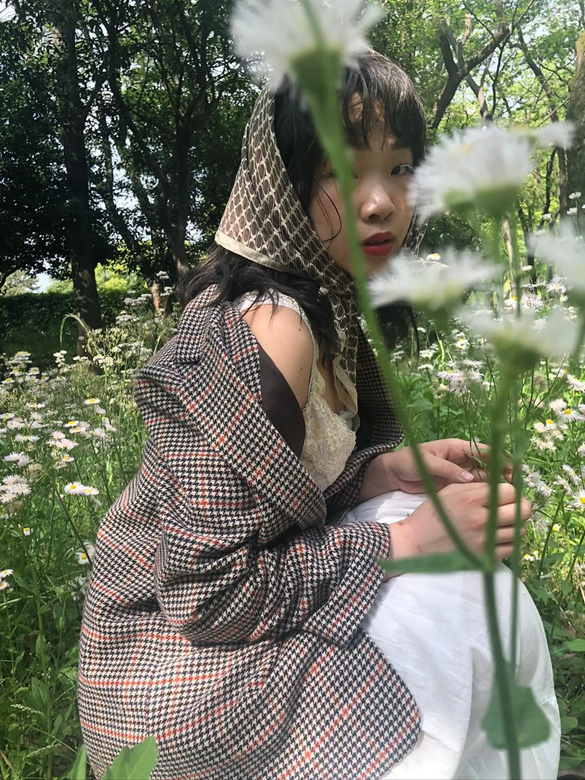 ミディアム カラー tomo🍒パーマ ハイトーン似合わせのヘアスタイル