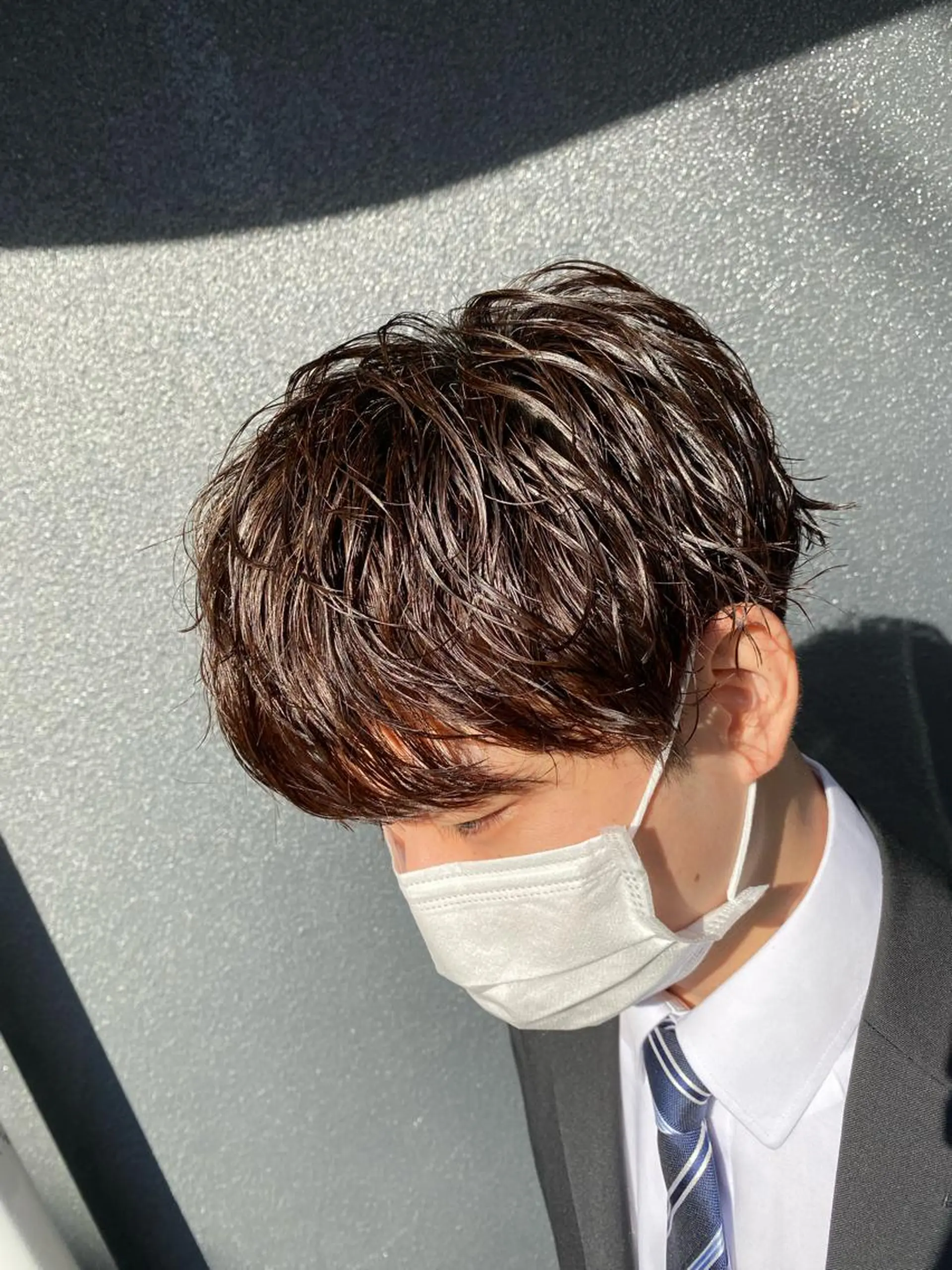 パーマ メンズ カット パーマ トリートメント ヘアセット メンズブリーチカラー /パーマ ごーた立川のヘアスタイル