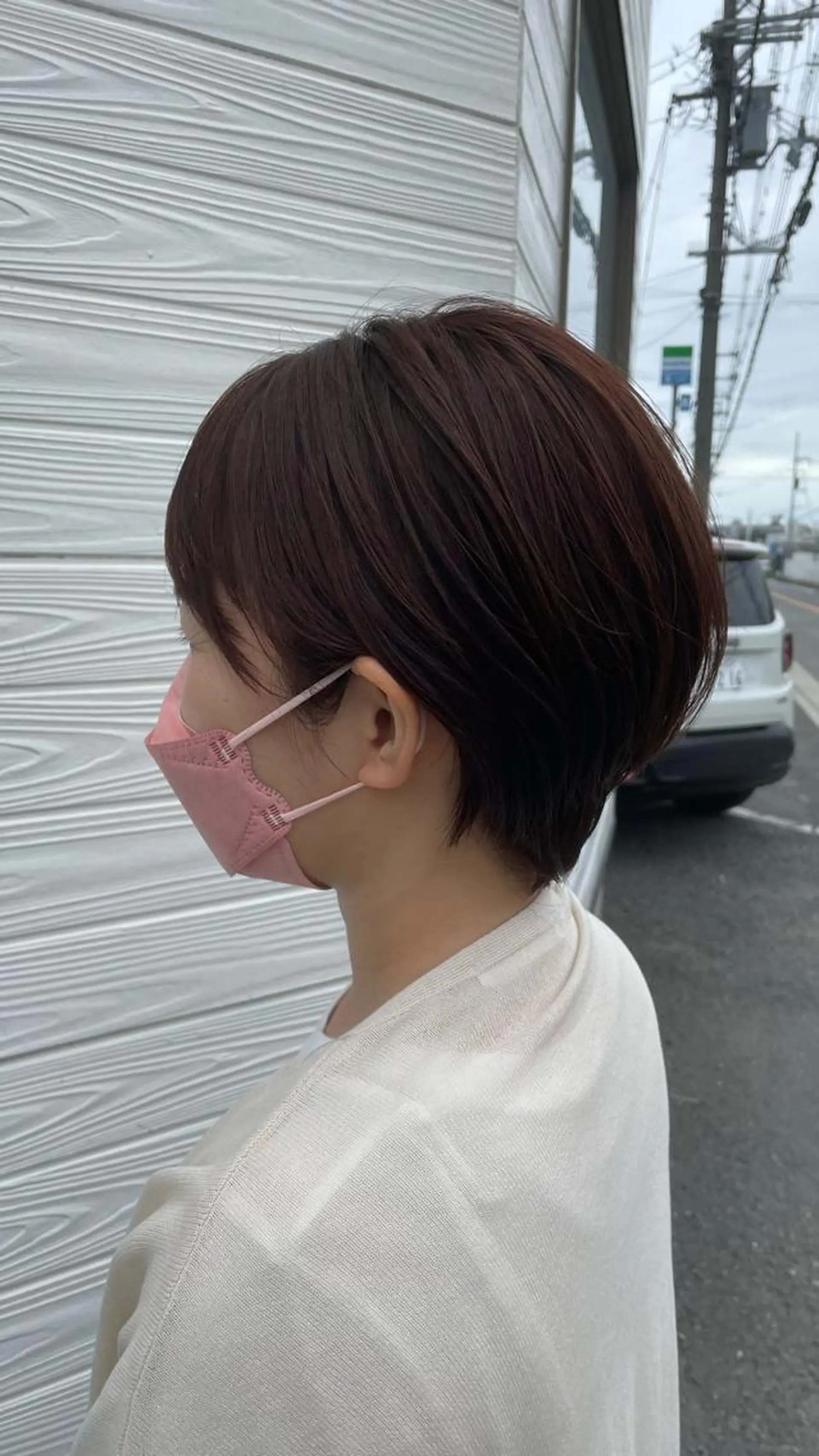 ショート カット ヘアカラー ビヨウシツトリコ よねたにみなのヘアスタイル