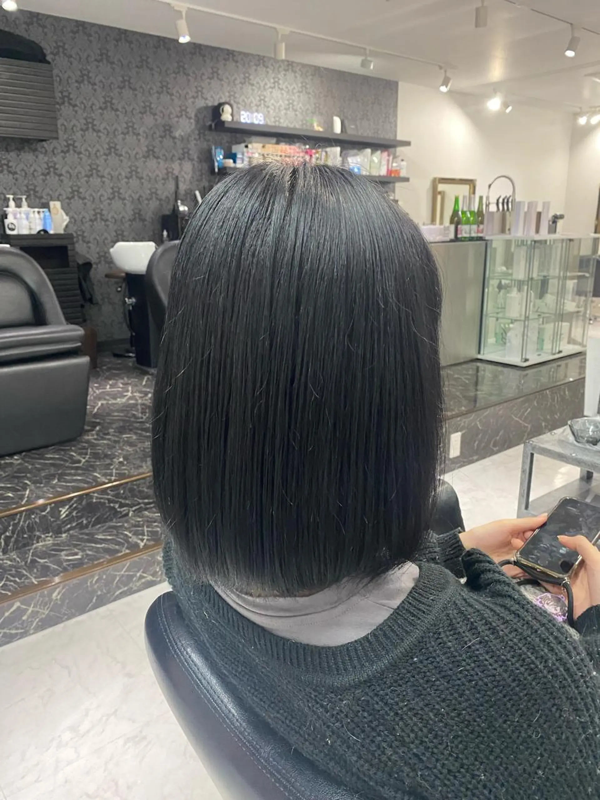 ミディアム アッシュ ヘアカラー 川村 涼介のヘアスタイル