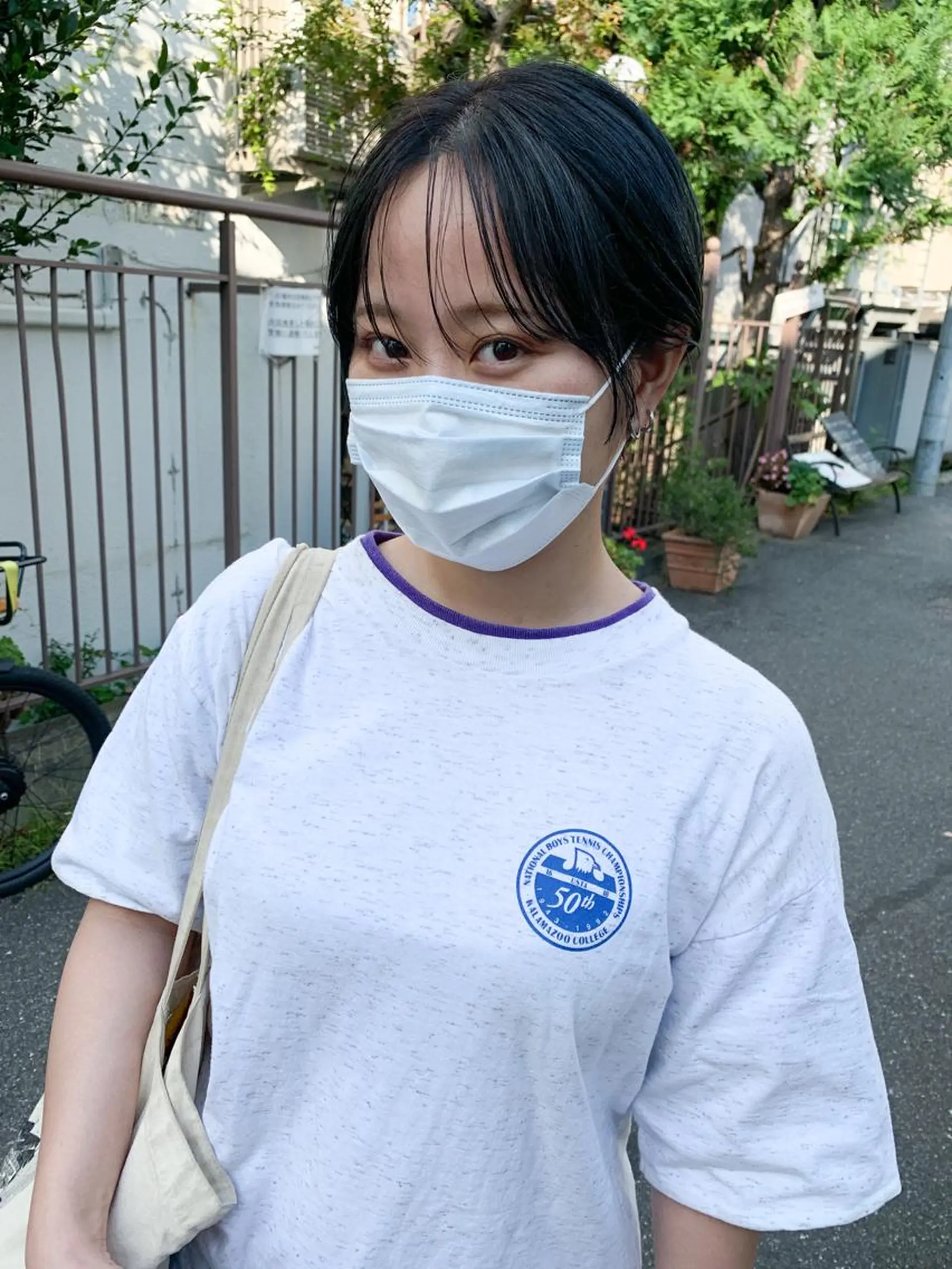 ショート カラー 黒髪 ブルーカラー ブルーブラック うざバング ボブ/顔まわりカット 💫大澤奈緒美のヘアスタイル