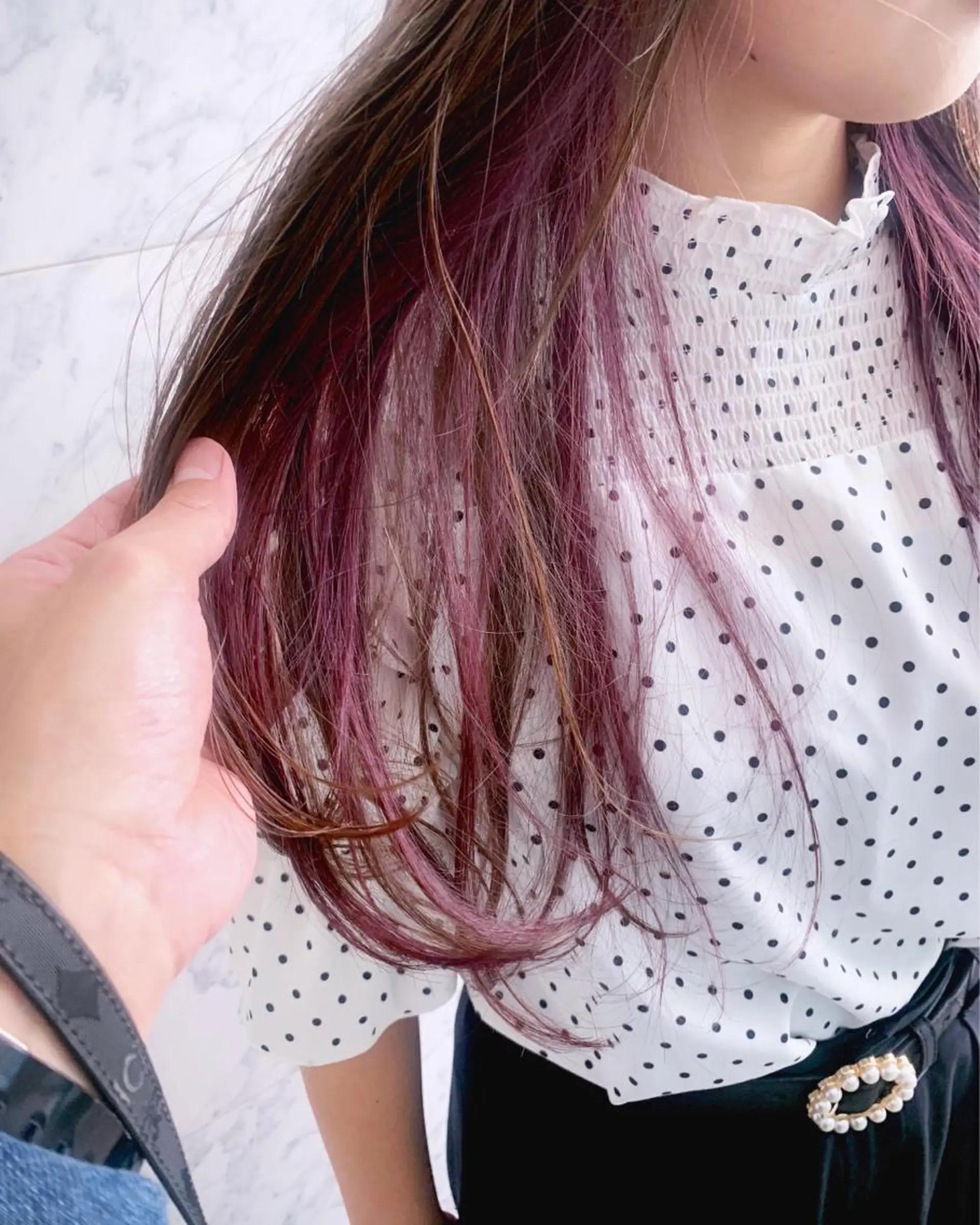 ロング カラー なかの たくみのヘアスタイル