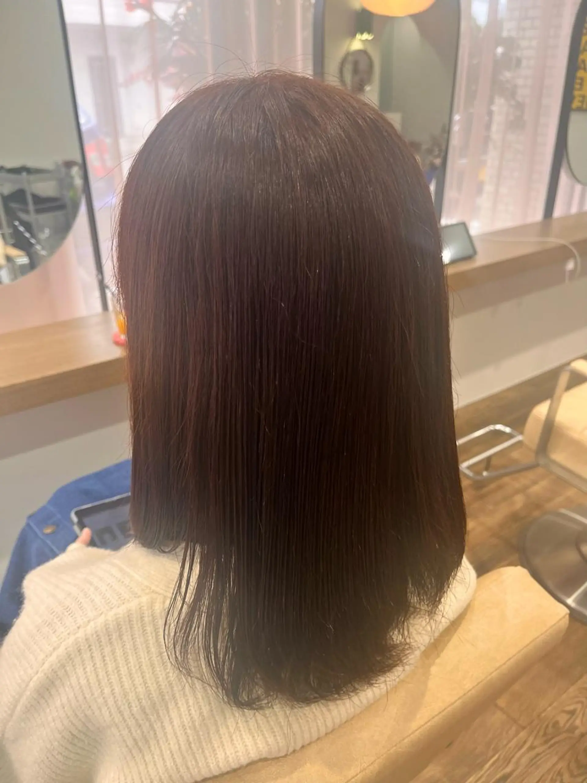 ミディアム カラー ヘアカラー 武村美咲/ 暖色/艶カラーのヘアスタイル