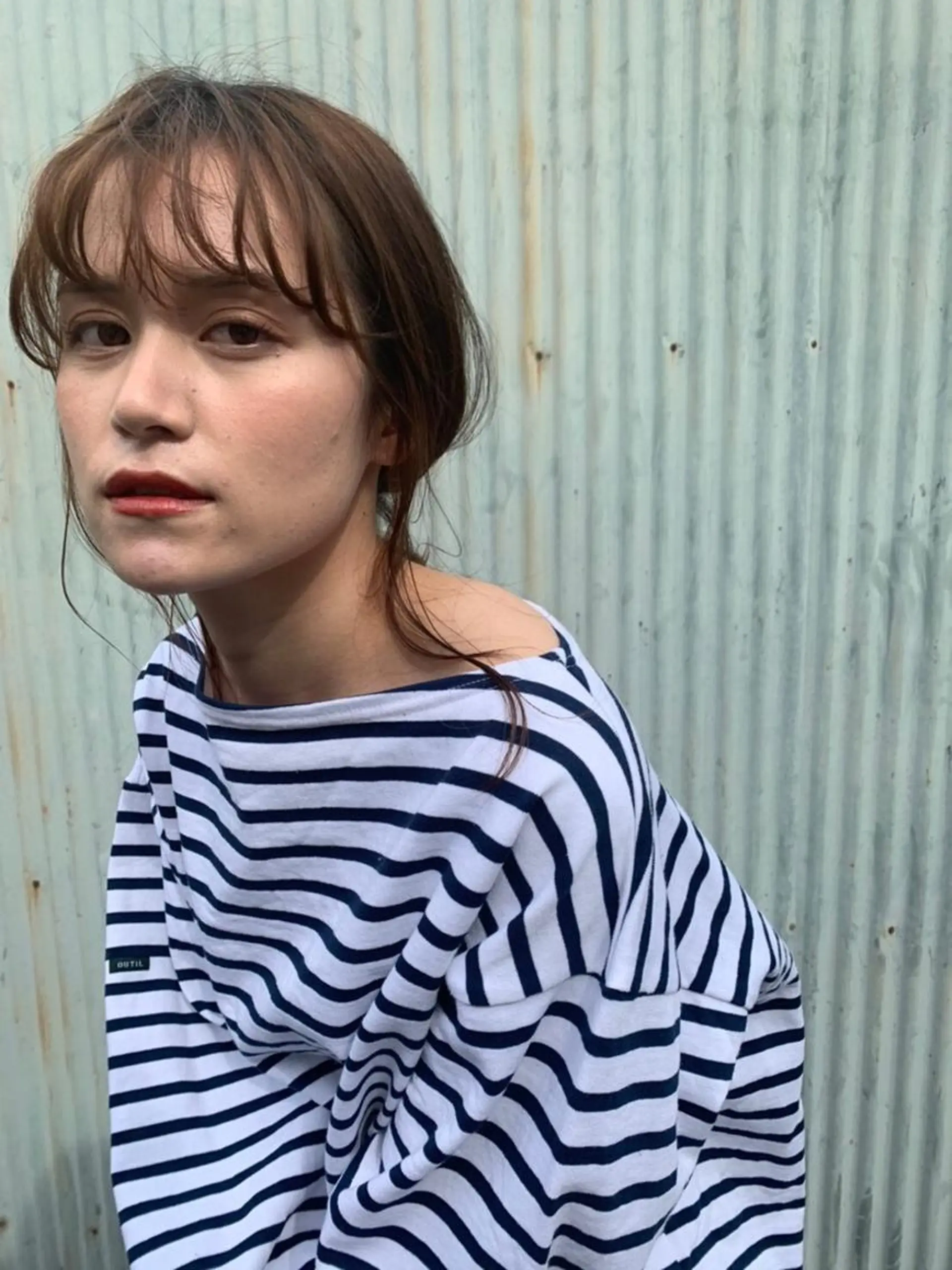 ミディアム パーマ カラー ショートボブ ミディアムパーマ アディクシーカラー ブリーチ ケアブリーチ ヘアカラー トリートメント CEINE OURのヘアスタイル
