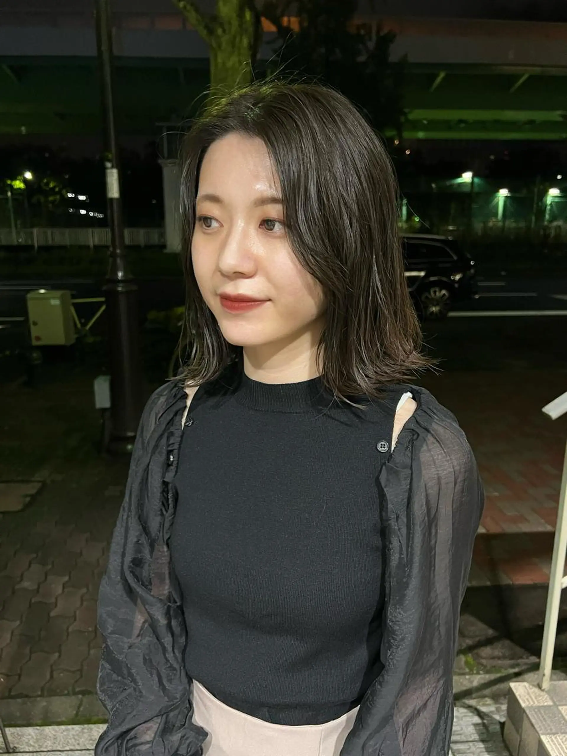 ミディアム カラー 舟橋耀/ブリーチカラ ー/レイヤーカットのヘアスタイル