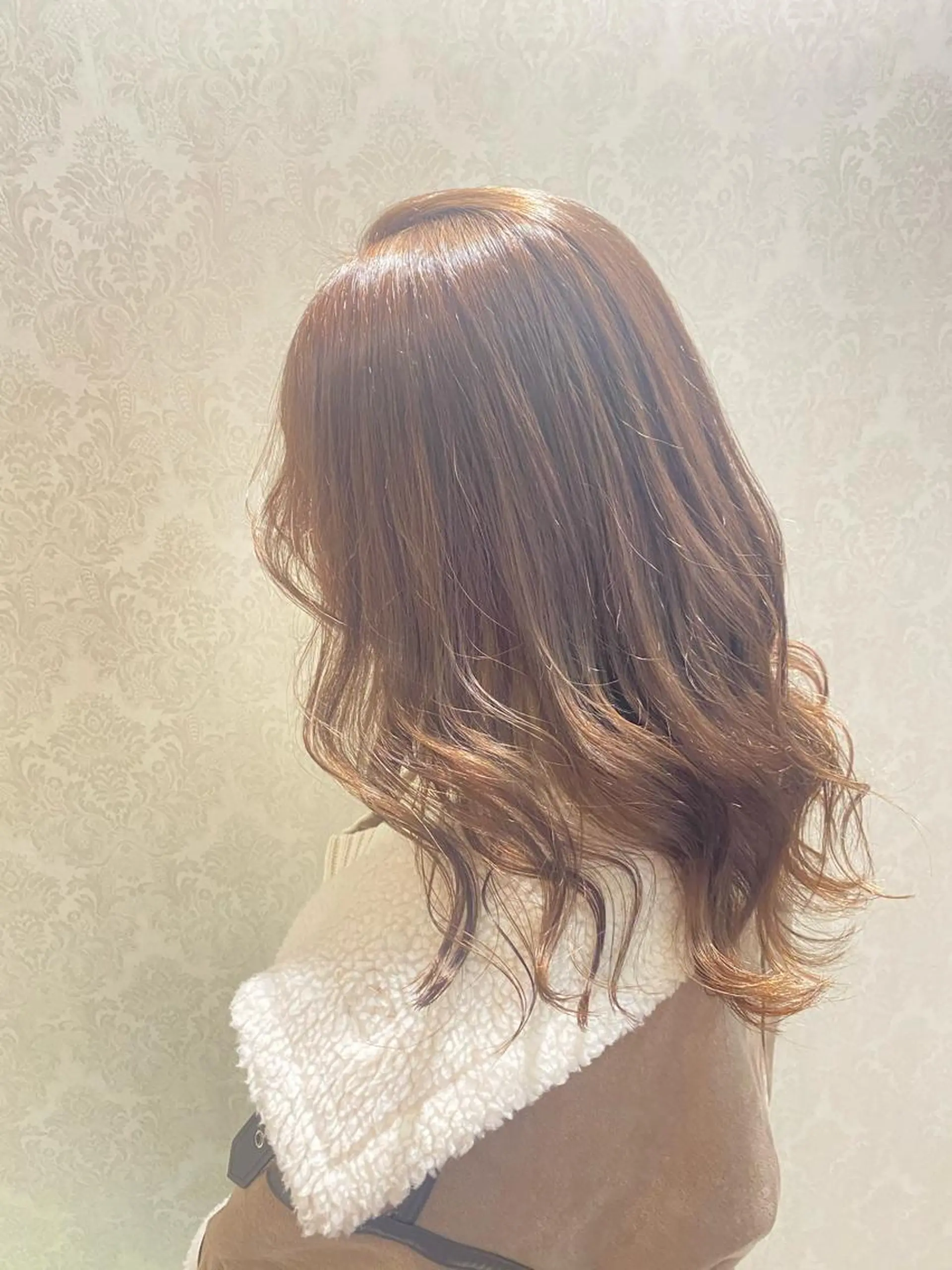 セミロング カラー ベージュカラー ショコラベージュ ヘアカラー デザインカラー✨新倉 佑奈のヘアスタイル
