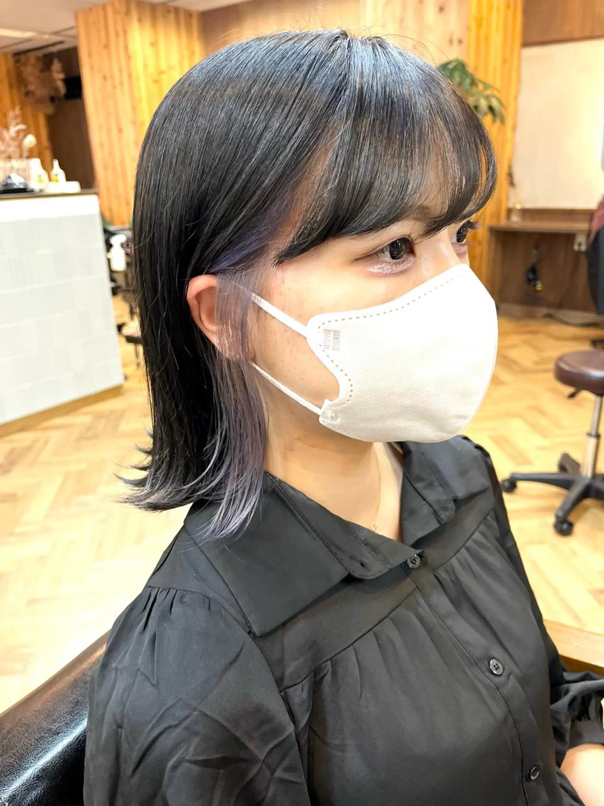 ミディアム カラー ena/ブリーチなし 透明感・レイヤー🎀のヘアスタイル