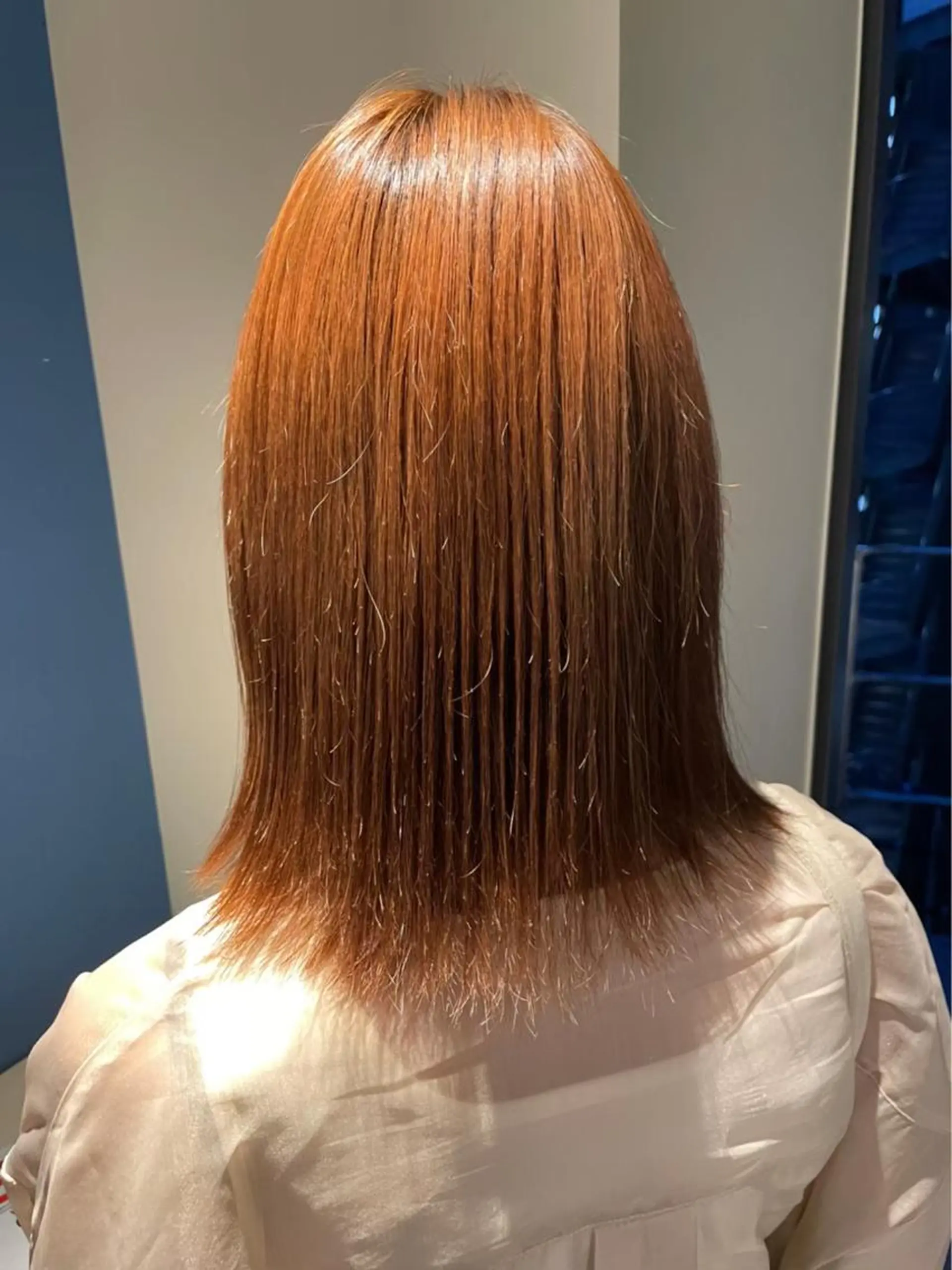 ミディアム カラー オレンジ 💎髪質改善/艶カラ ー🌟加藤陸🌟のヘアスタイル