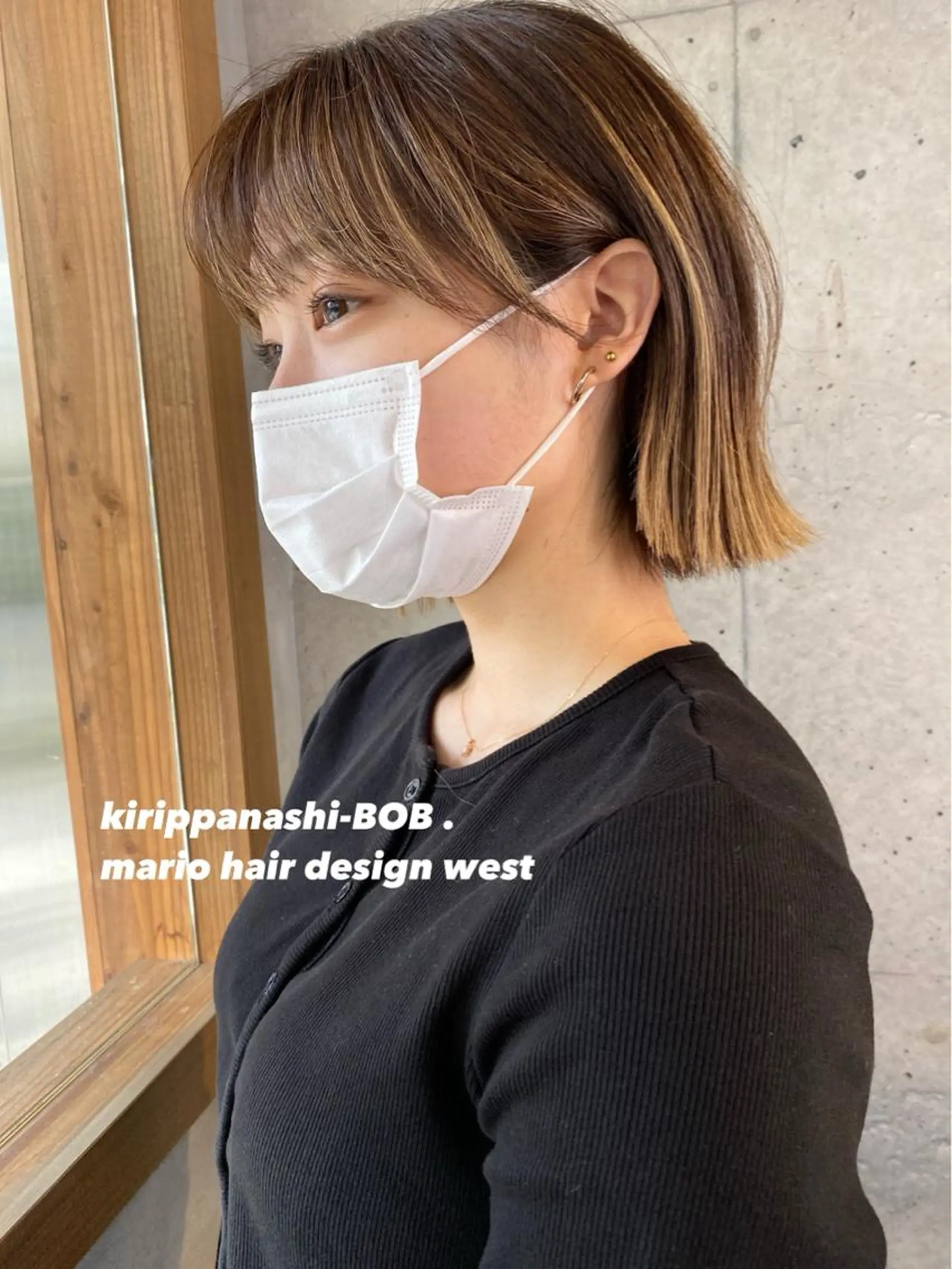 ショート カラー 切りっぱなしボブ ボブレイヤー ボブ くびれヘア 学生 竹嶌 健吾のヘアスタイル