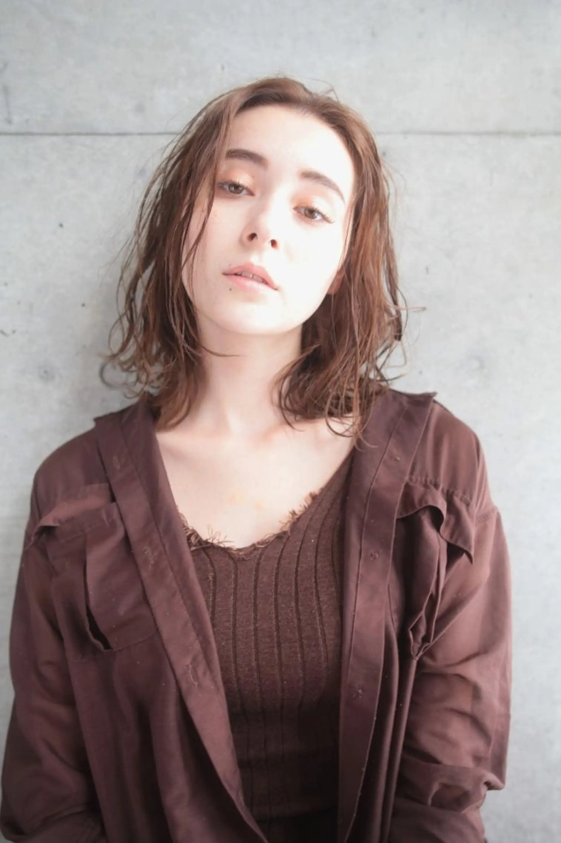 ミディアム カラー パーマ カット ヘアカラー パーマ トリートメント 小田川 竜也のヘアスタイル