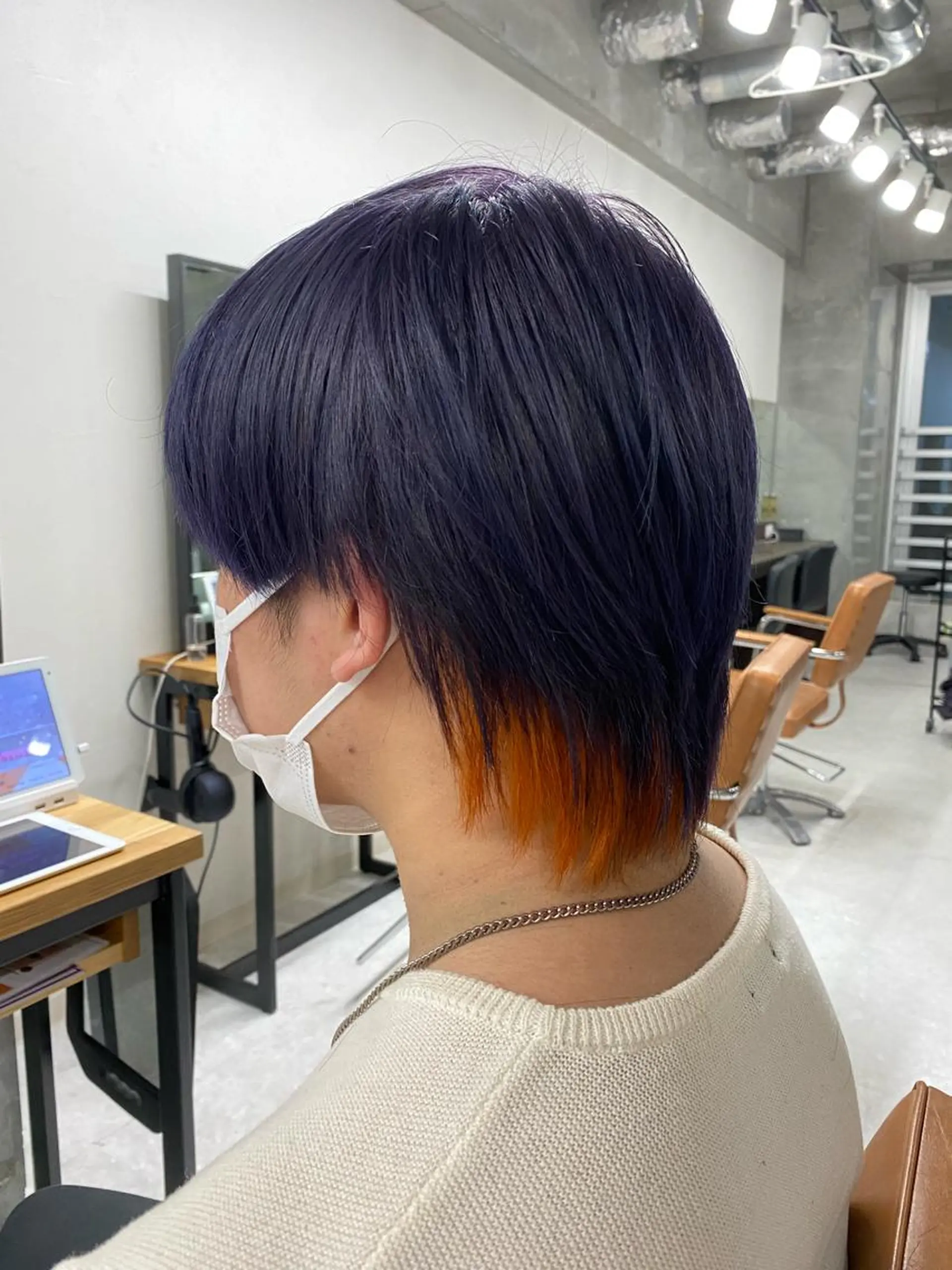 ミディアム カラー メンズ メンズパーマ/カラー /店長コハシ◎のヘアスタイル