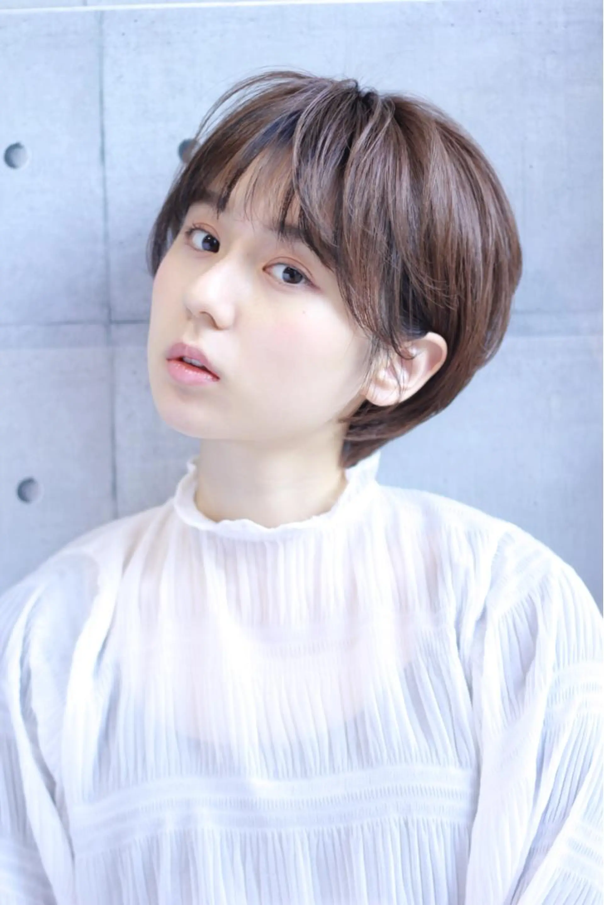 ショート カット ヘアカラー トリートメント ぱつっとボブ/ 小野あかねのヘアスタイル