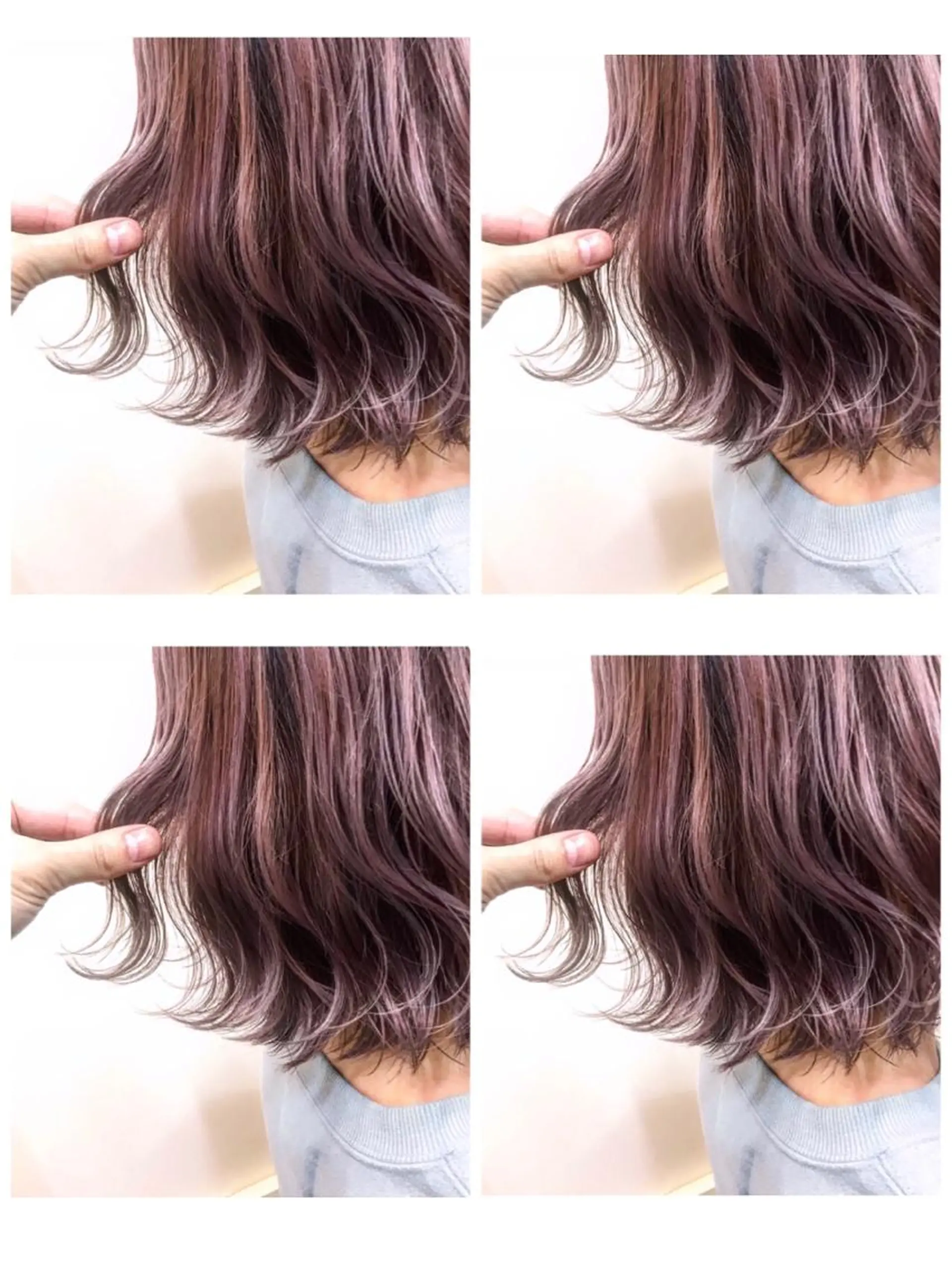 ミディアム カラー ブリーチ ラベンダーカラー ラベンダーピンク ピンクカラー ヘアカラー ヨシダ トオルのヘアスタイル