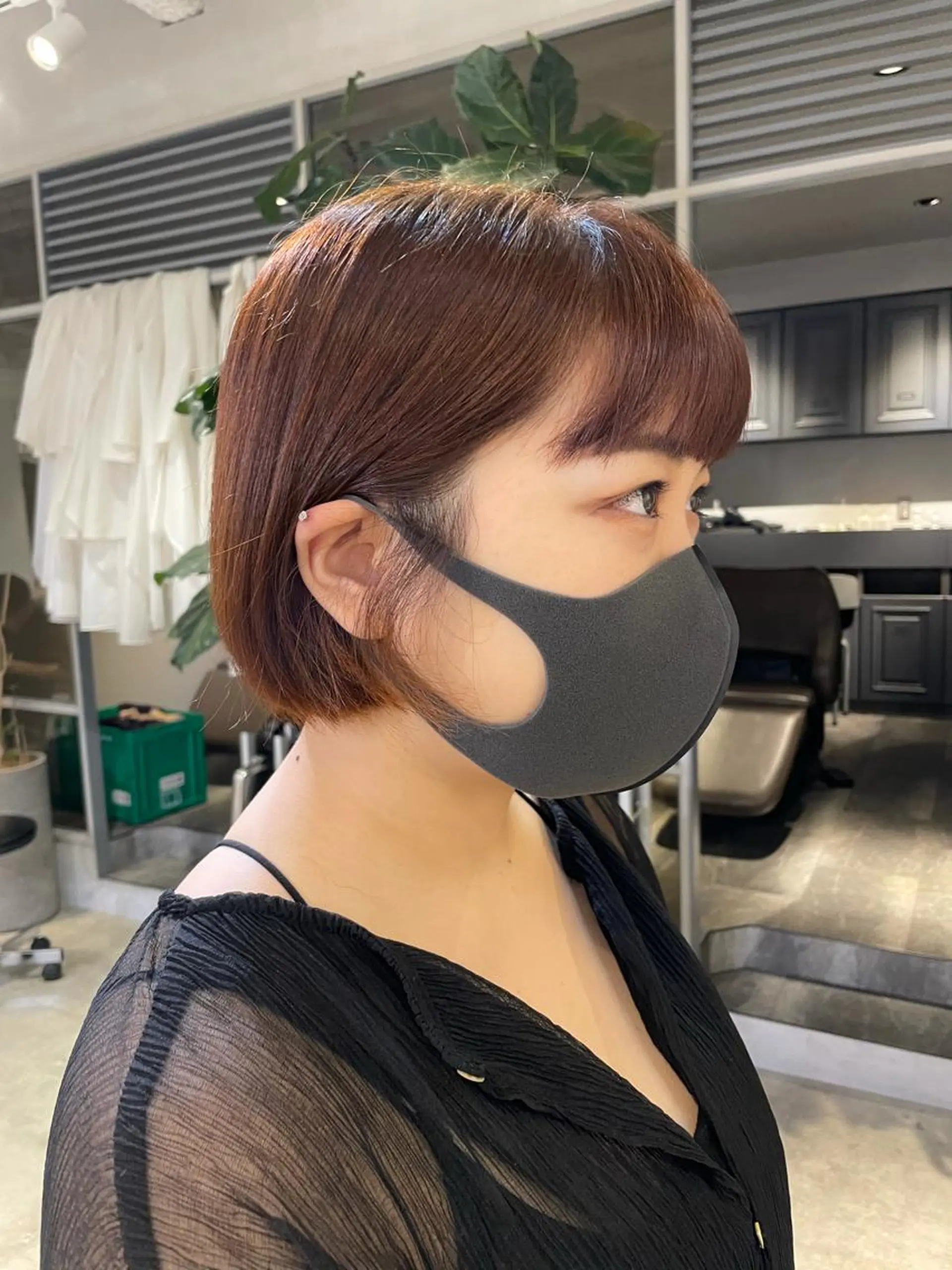 ショート カラー オレンジ 斉藤 瑞恵のヘアスタイル