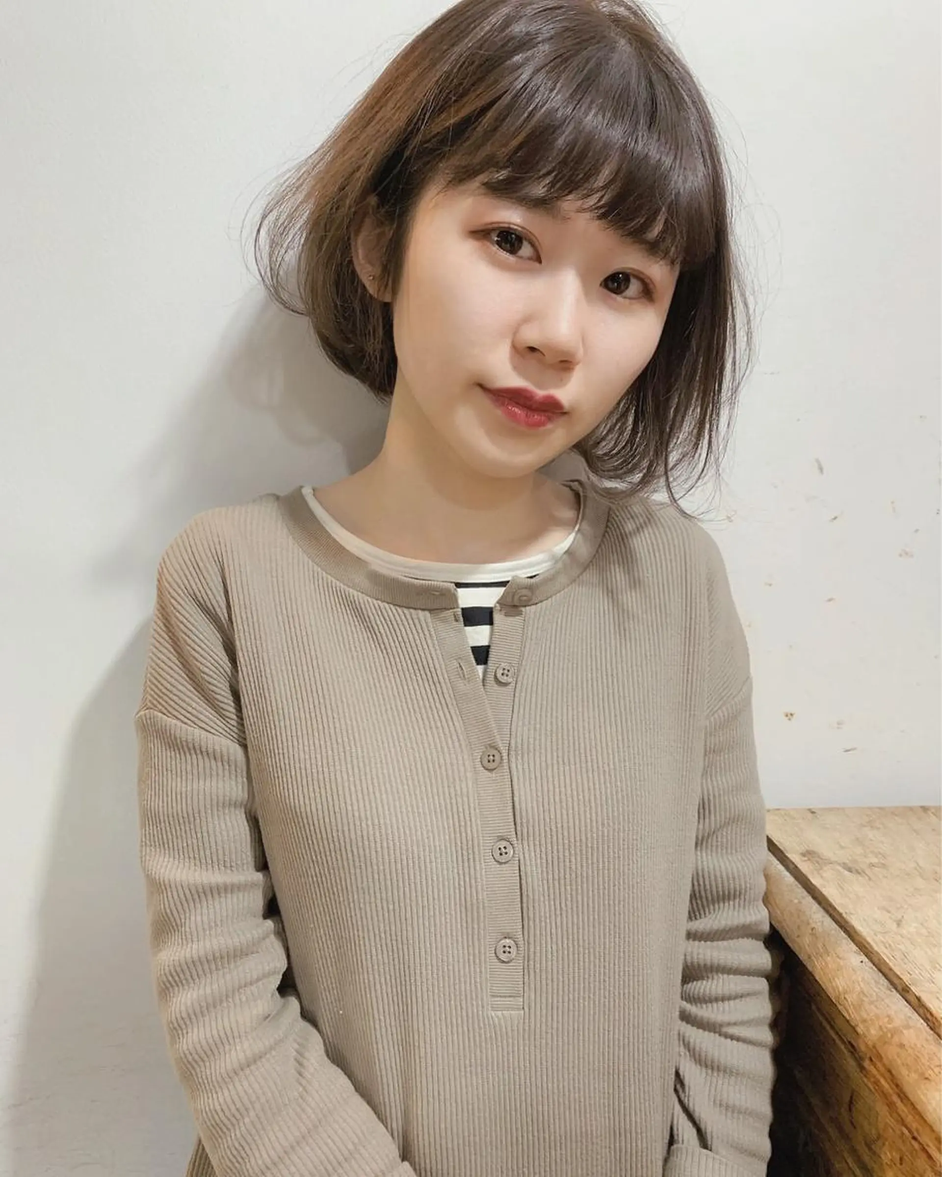 ショート カラー パーマ ヘアアレンジ メンズ キッズ ネイル マツエク・マツパ ベージュカラー 透明感カラー グレージュ ボブ 古賀 侑磨のヘアスタイル