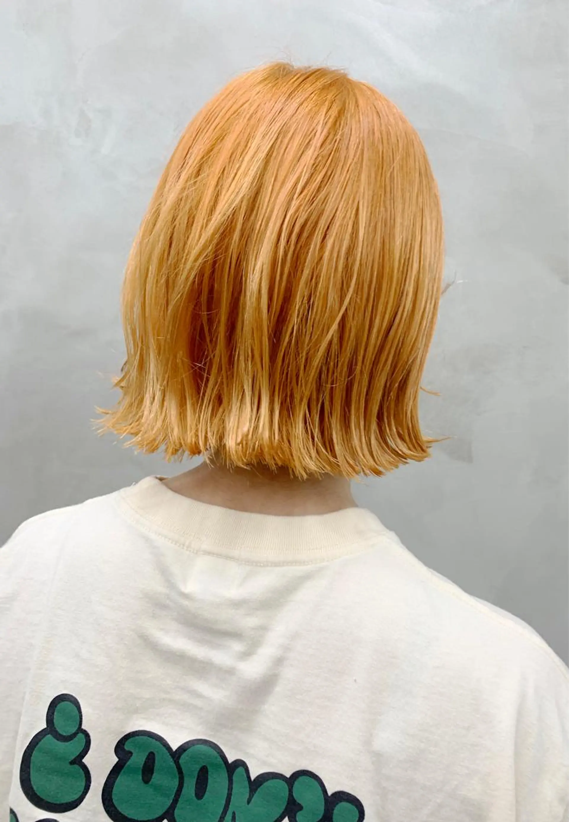 カラー ブリーチ ケアブリーチ 透明感カラー オレンジ ボブ ヘッドスパ (女性限定)🍋モエのヘアスタイル