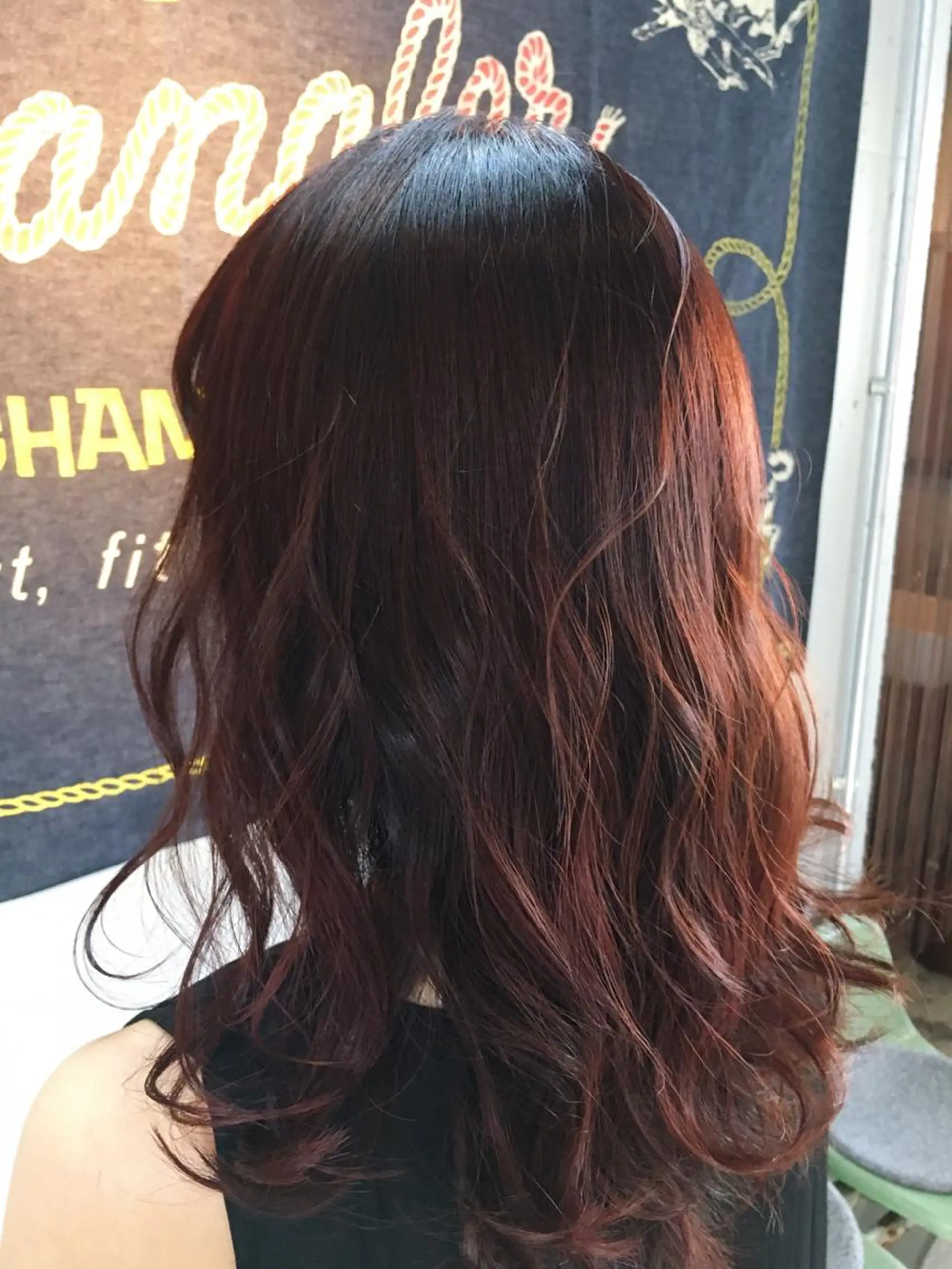 セミロング カラー パーマ ベージュカラー オレンジ オレンジベージュ 代表 中島貴志のヘアスタイル