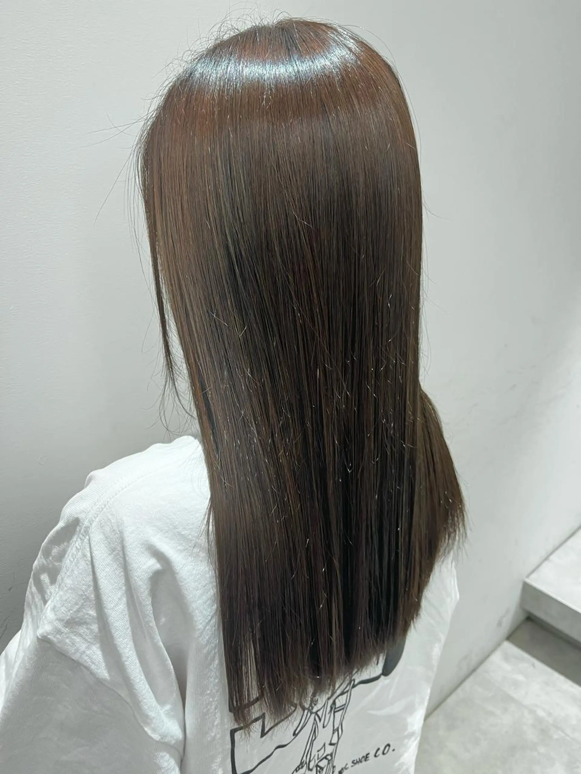 ロング アッシュ アッシュブラウン おくだ　りお /ハイトーンカラーのヘアスタイル