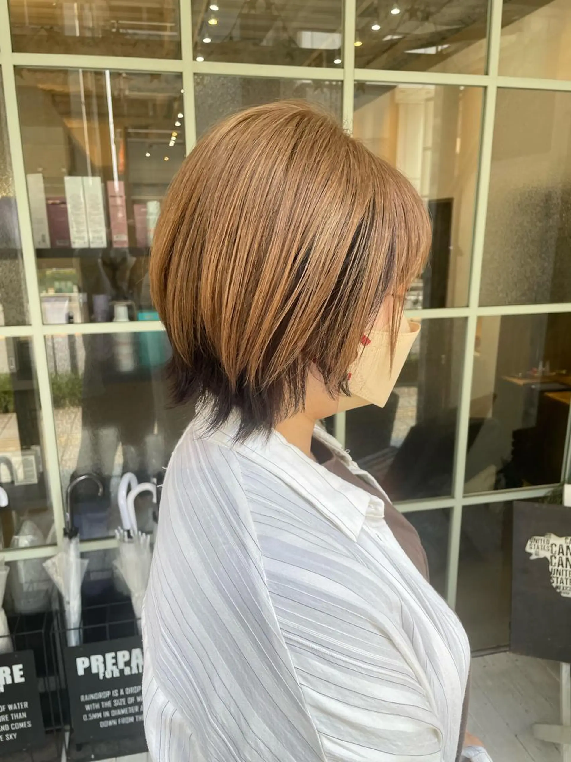 ショート カラー カット ヘアカラー トリートメント 【完全個室】髪質改善 暖色カラー/山崎唯奈のヘアスタイル