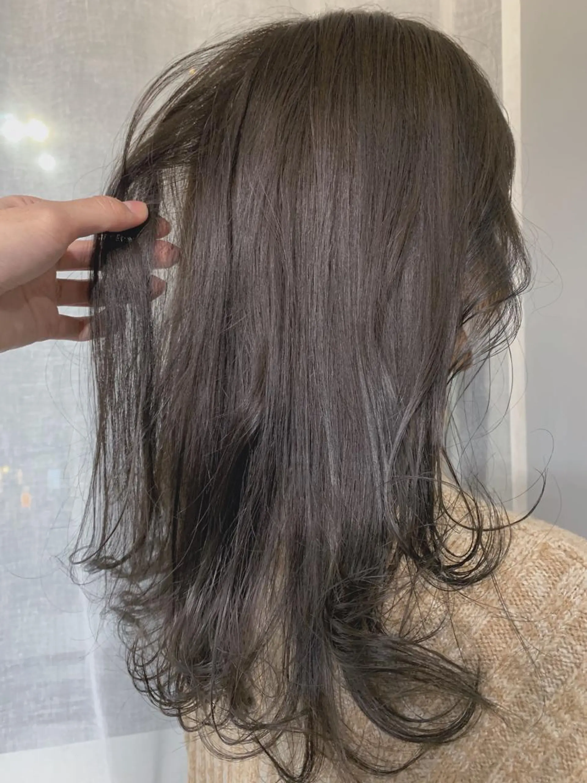 セミロング カラー ボブパーマコテ巻き風 パーマNo1深江秀平のヘアスタイル