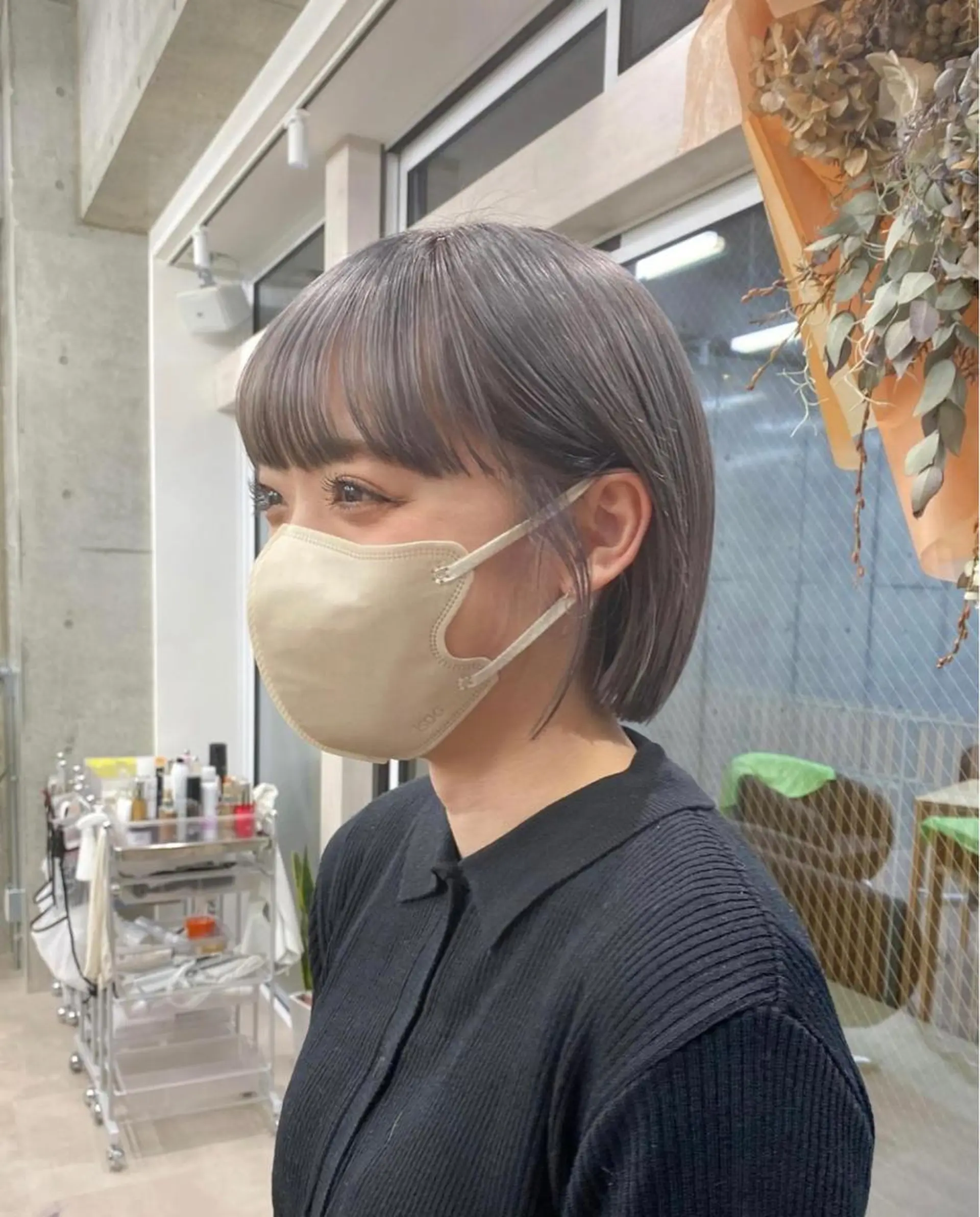 ショート カラー グレージュ 🌱ブリーチ・透明感 カラー/mapi🦭のヘアスタイル