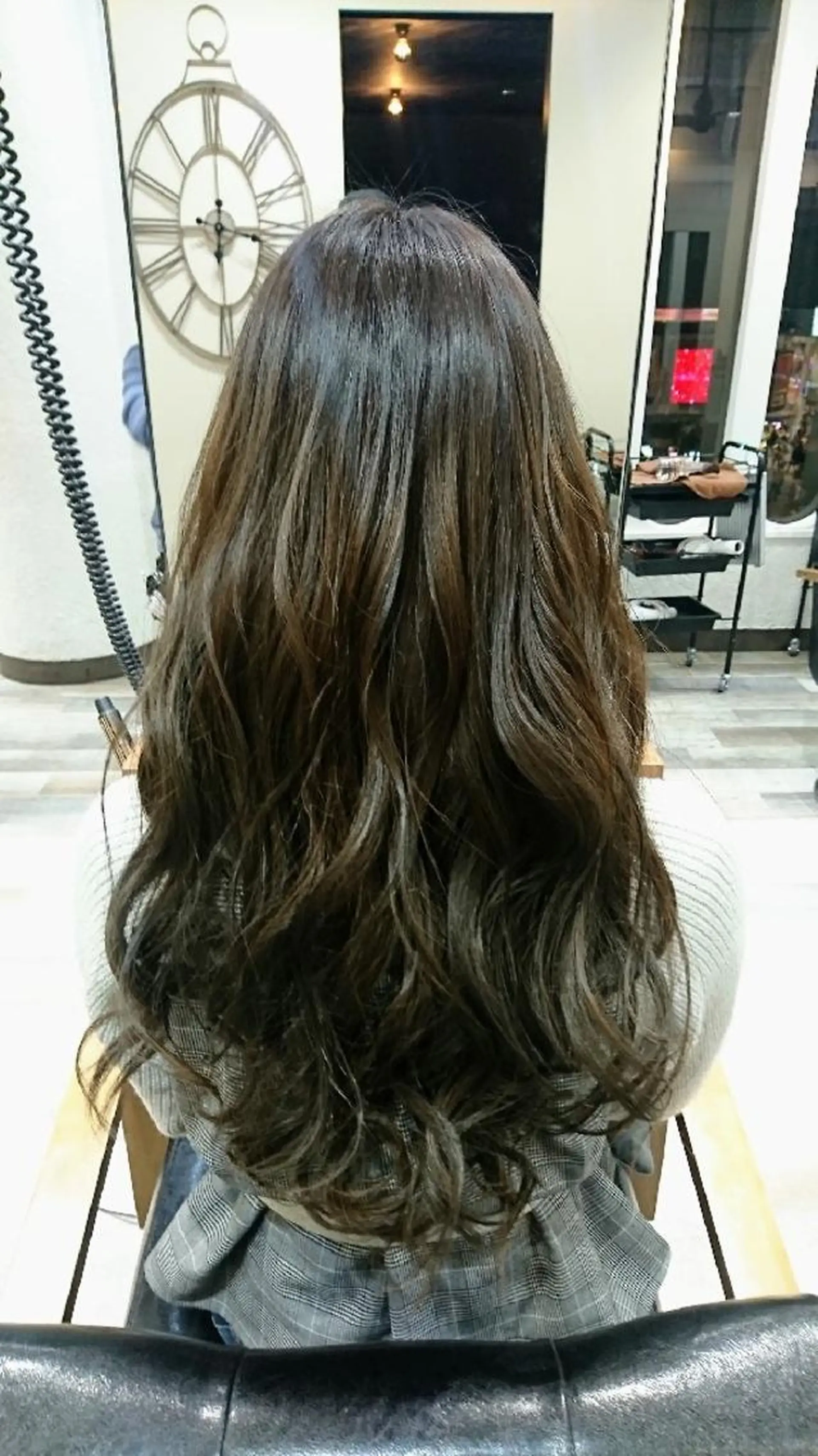 ロング ヘアアレンジ カラー アッシュ ダークアッシュ 艶カラー/インナー /グラデ/大西小百合のヘアスタイル