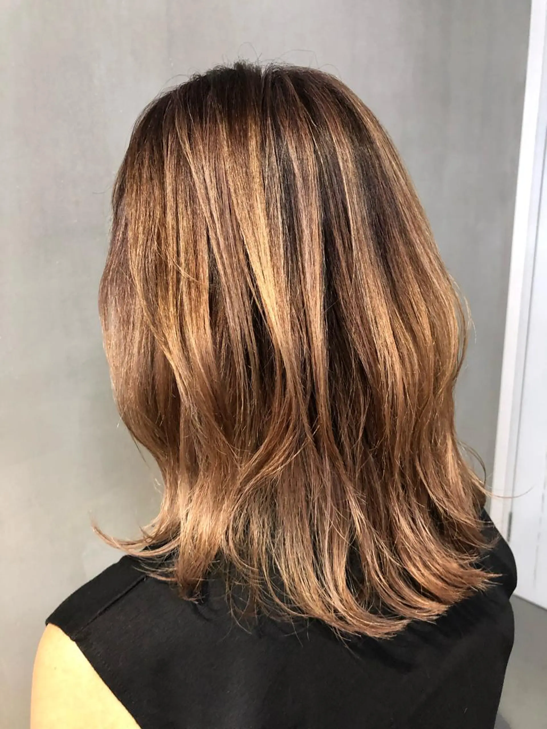 ミディアム ハイライト カット ヘアカラー JUNO所属・阪神西宮★JUNO 川﨑温子のヘアスタイル