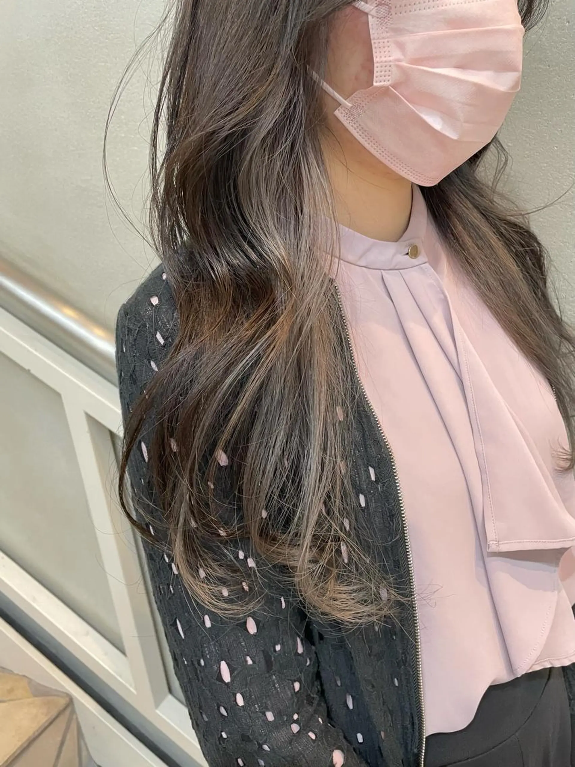 ロング カラー ブリーチ シルバー 沖縄/ヘアアレンジ /ナカノのヘアスタイル