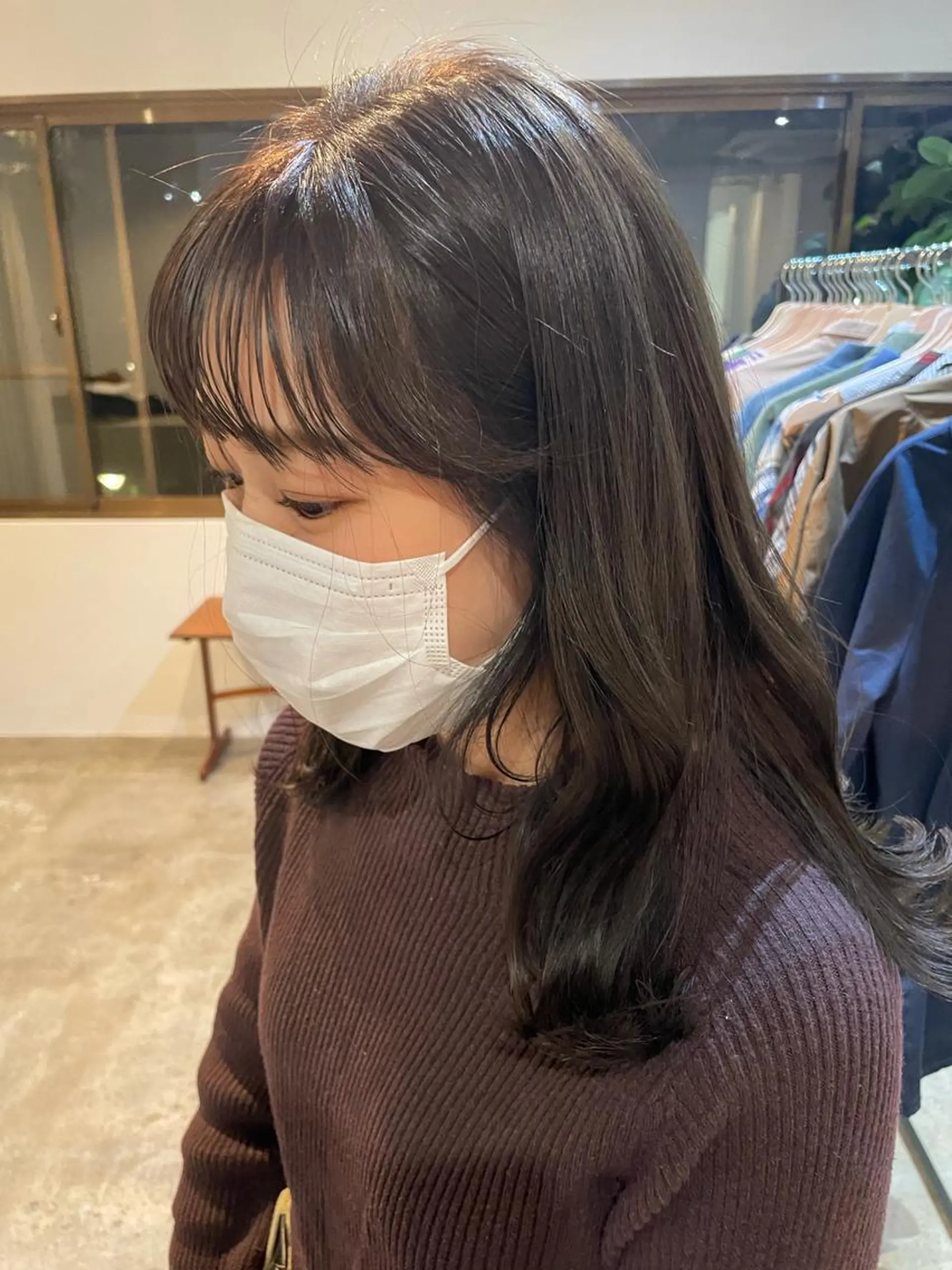 セミロング カラー ヘアアレンジ 顔周りカット REONA🪽✨薬院 レイヤーカット🫧のヘアスタイル