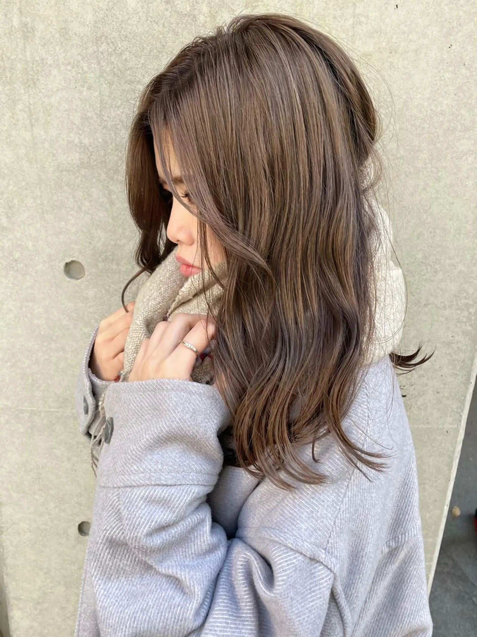 ロング 外国人風カラー ハイライト ヘアカラー 福山 晴香のヘアスタイル